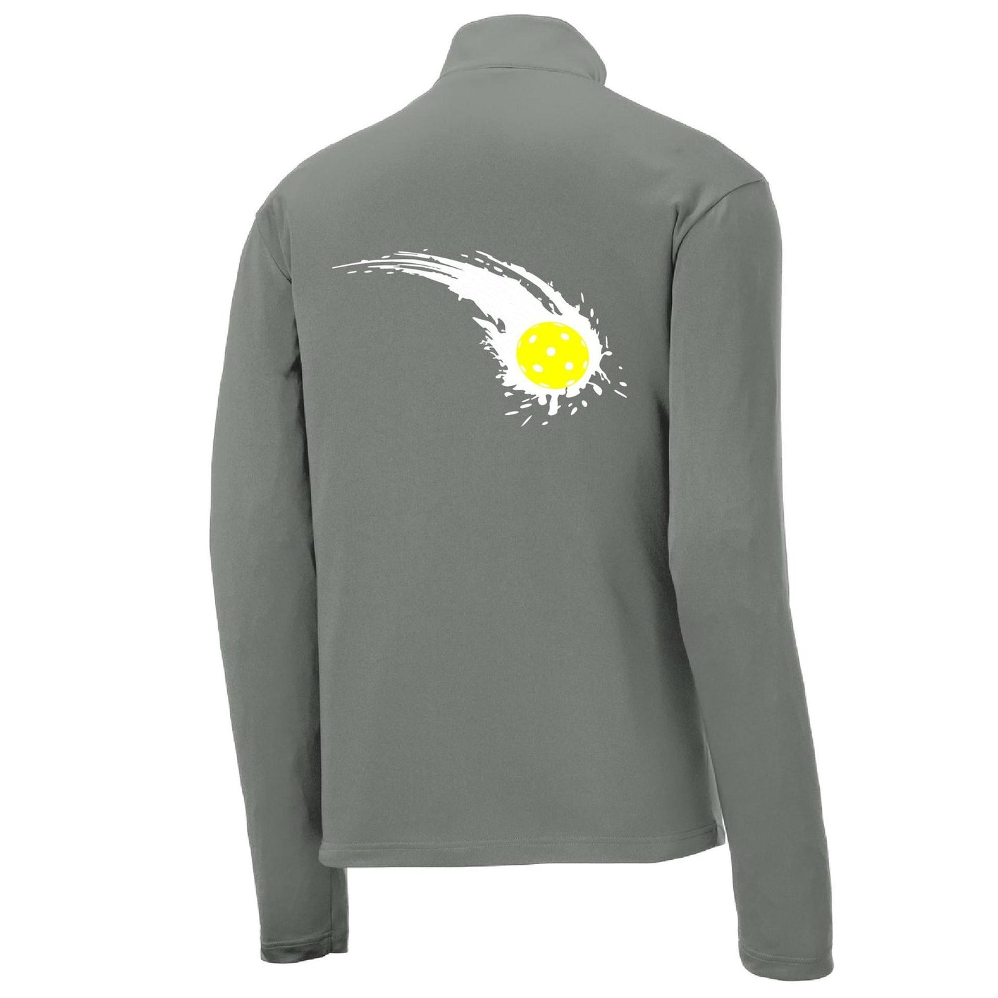 Pickleball Impact | Men's 1/4 Zip Long Sleeve Pullover Athletic Performance Shirt | 100% Polyester