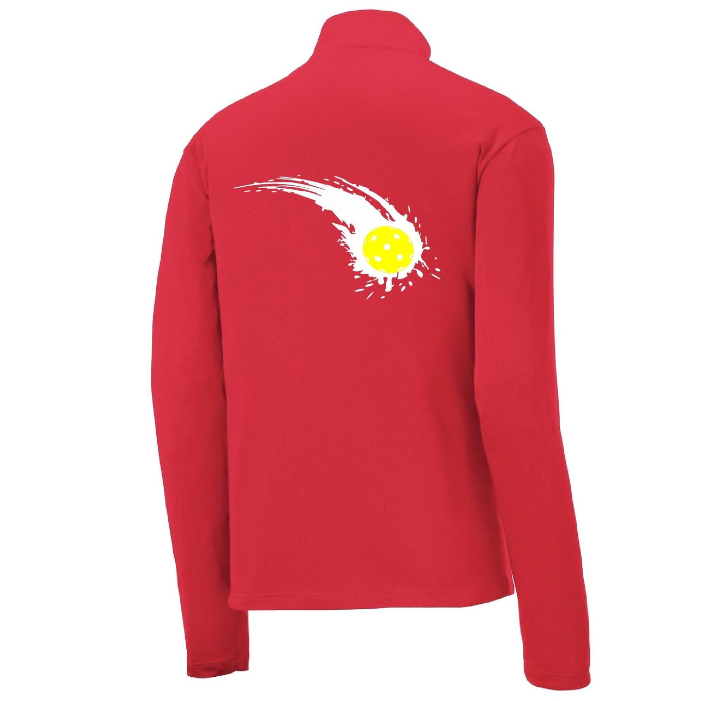 Pickleball Impact | Men's 1/4 Zip Long Sleeve Pullover Athletic Performance Shirt | 100% Polyester