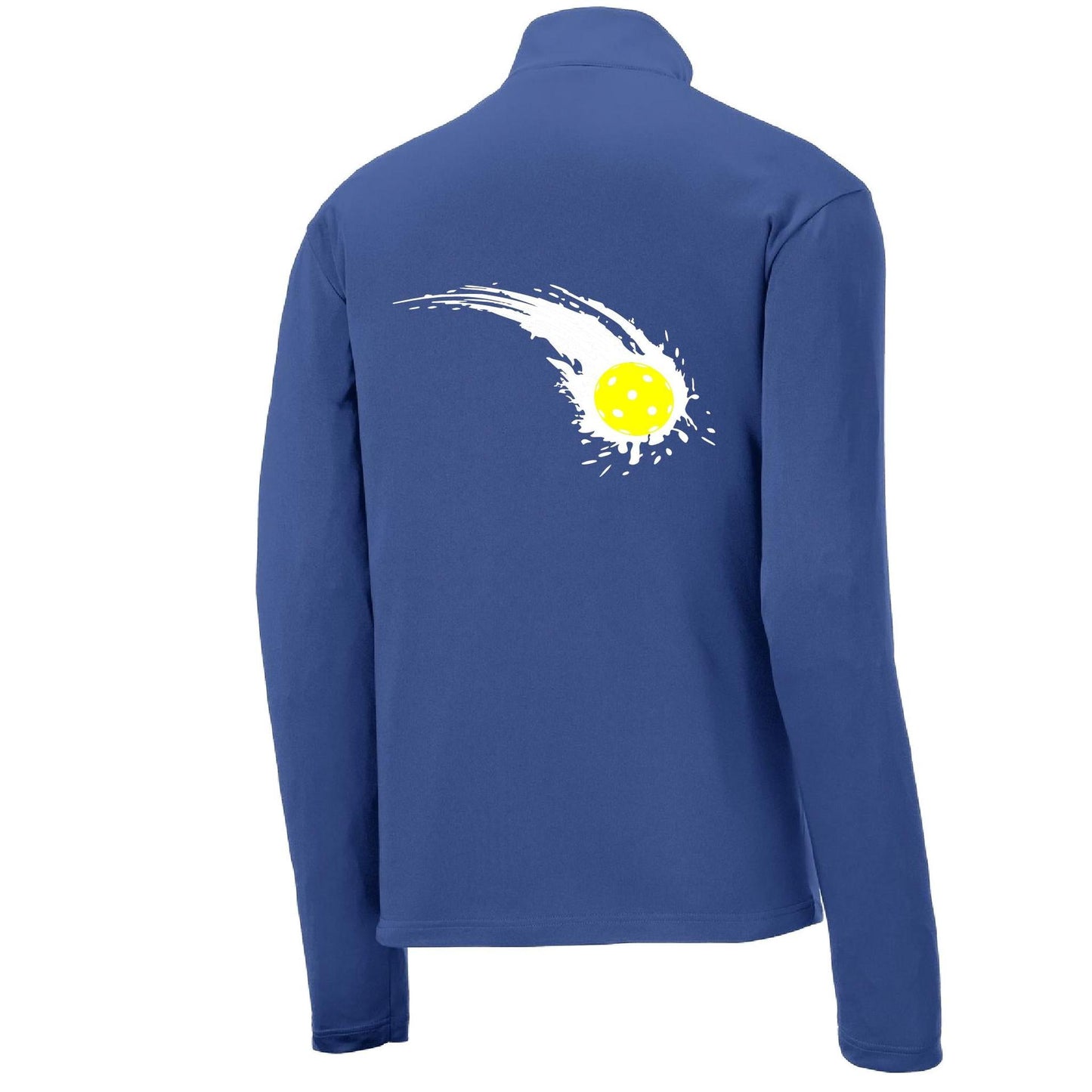 Pickleball Impact | Men's 1/4 Zip Long Sleeve Pullover Athletic Performance Shirt | 100% Polyester