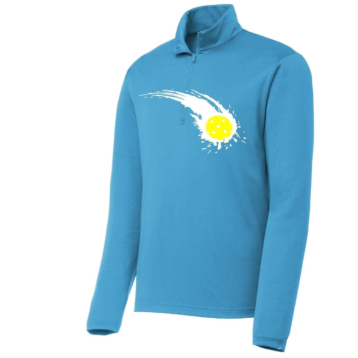 Pickleball Impact | Men's 1/4 Zip Long Sleeve Pullover Athletic Performance Shirt | 100% Polyester