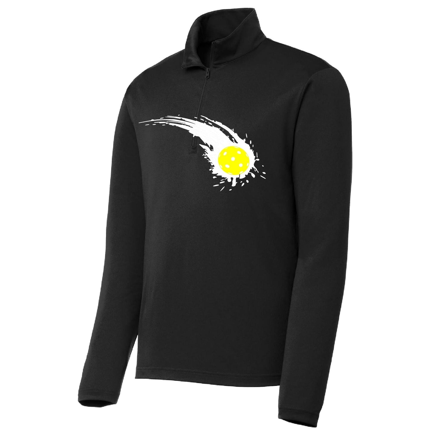 Pickleball Impact | Men's 1/4 Zip Long Sleeve Pullover Athletic Performance Shirt | 100% Polyester