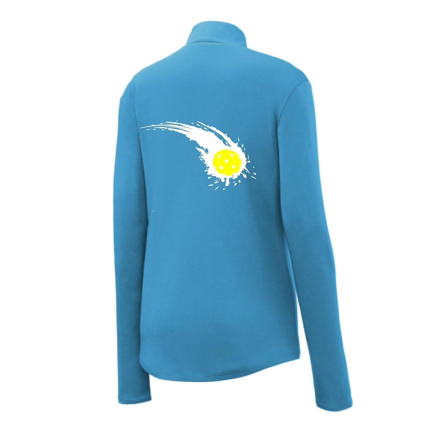 Pickleball Impact | Women's 1/4 Zip Pullover Athletic Performance Shirt | 100% Polyester