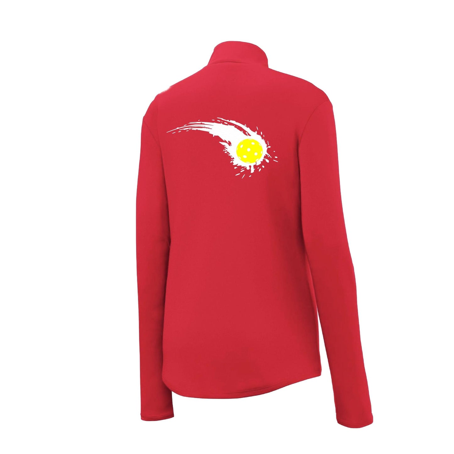 Pickleball Impact | Women's 1/4 Zip Pullover Athletic Performance Shirt | 100% Polyester