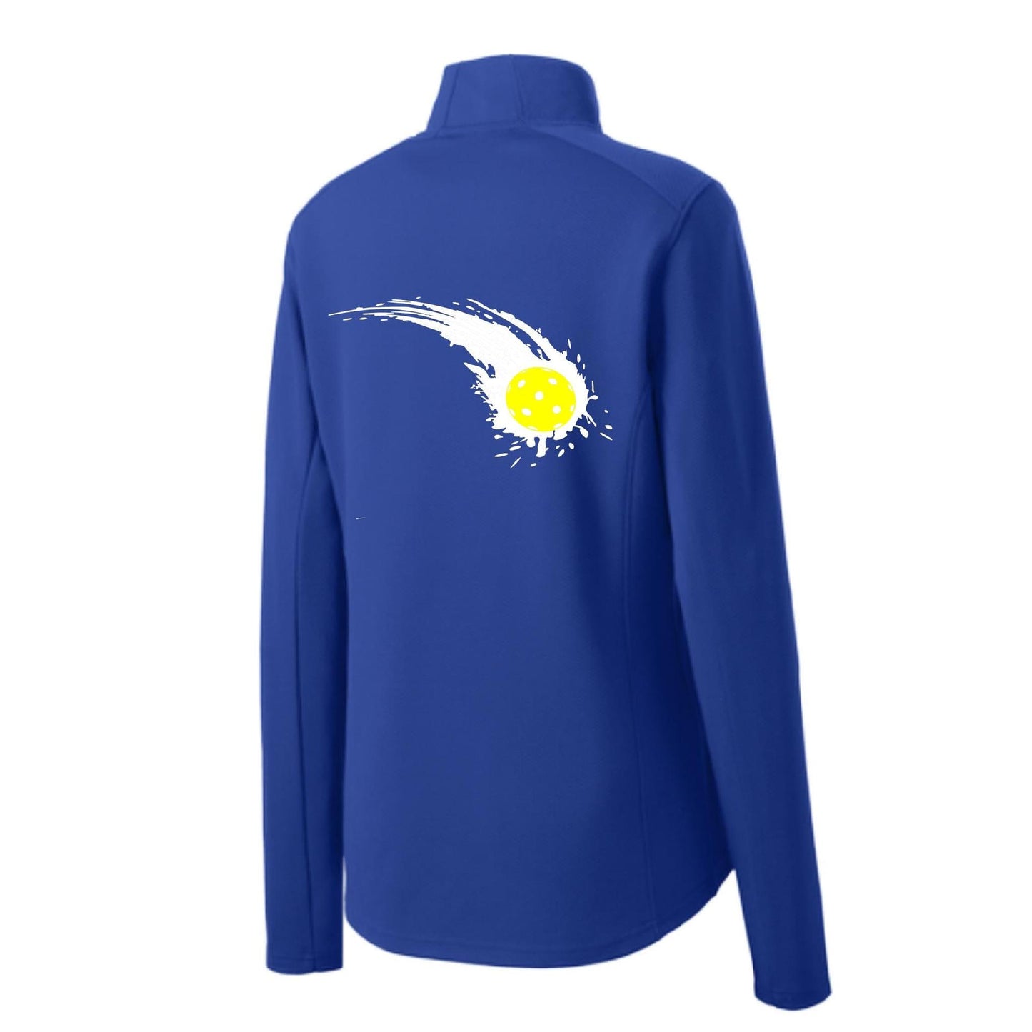 Pickleball Impact | Women's 1/4 Zip Pullover Athletic Performance Shirt | 100% Polyester