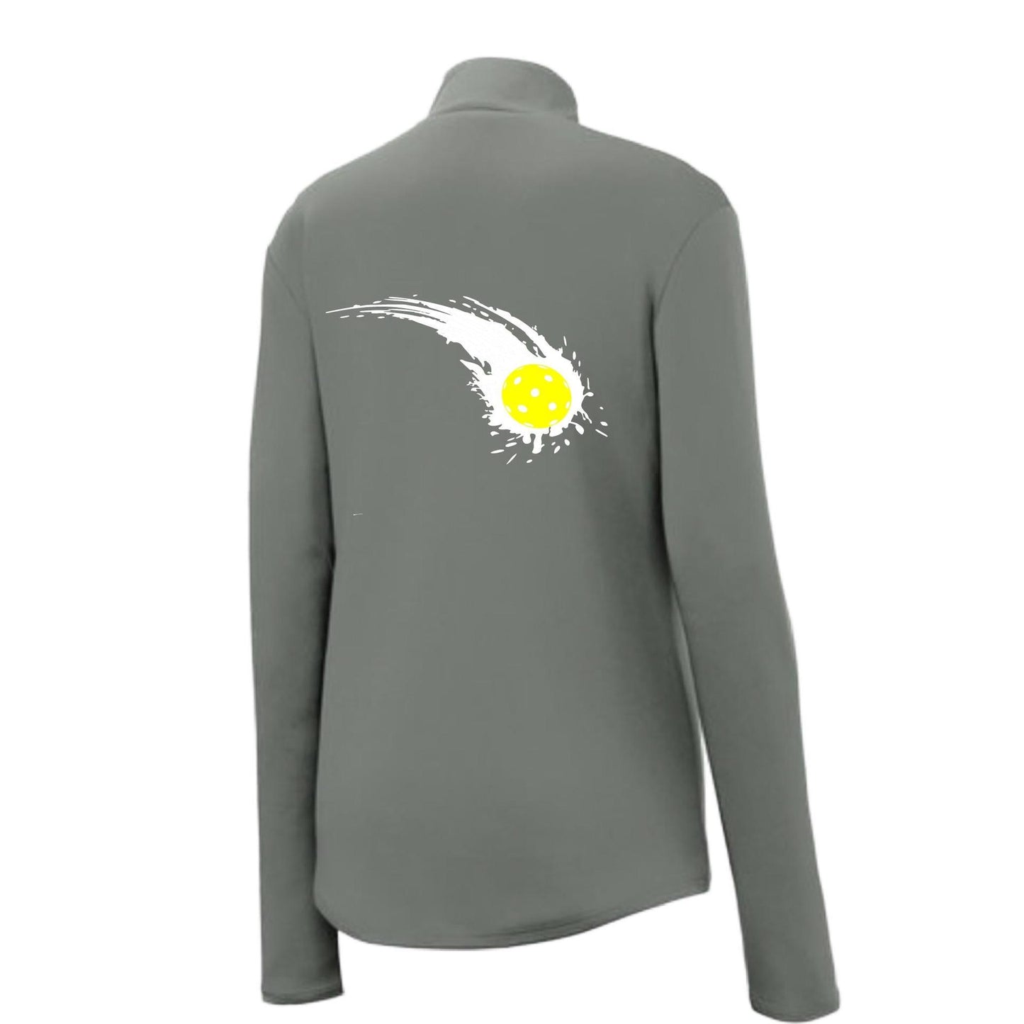 Pickleball Impact | Women's 1/4 Zip Pullover Athletic Performance Shirt | 100% Polyester