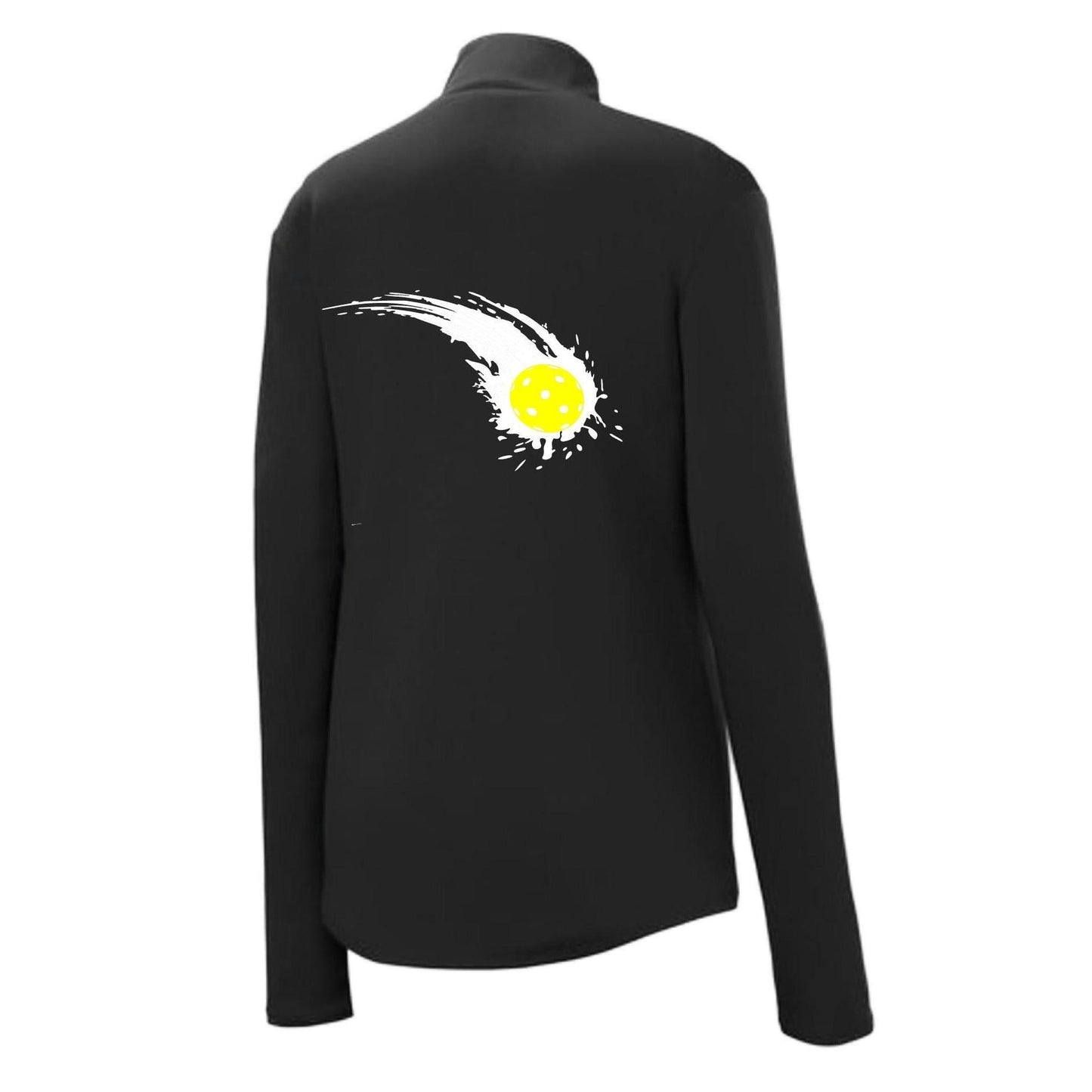 Pickleball Impact | Women's 1/4 Zip Pullover Athletic Performance Shirt | 100% Polyester