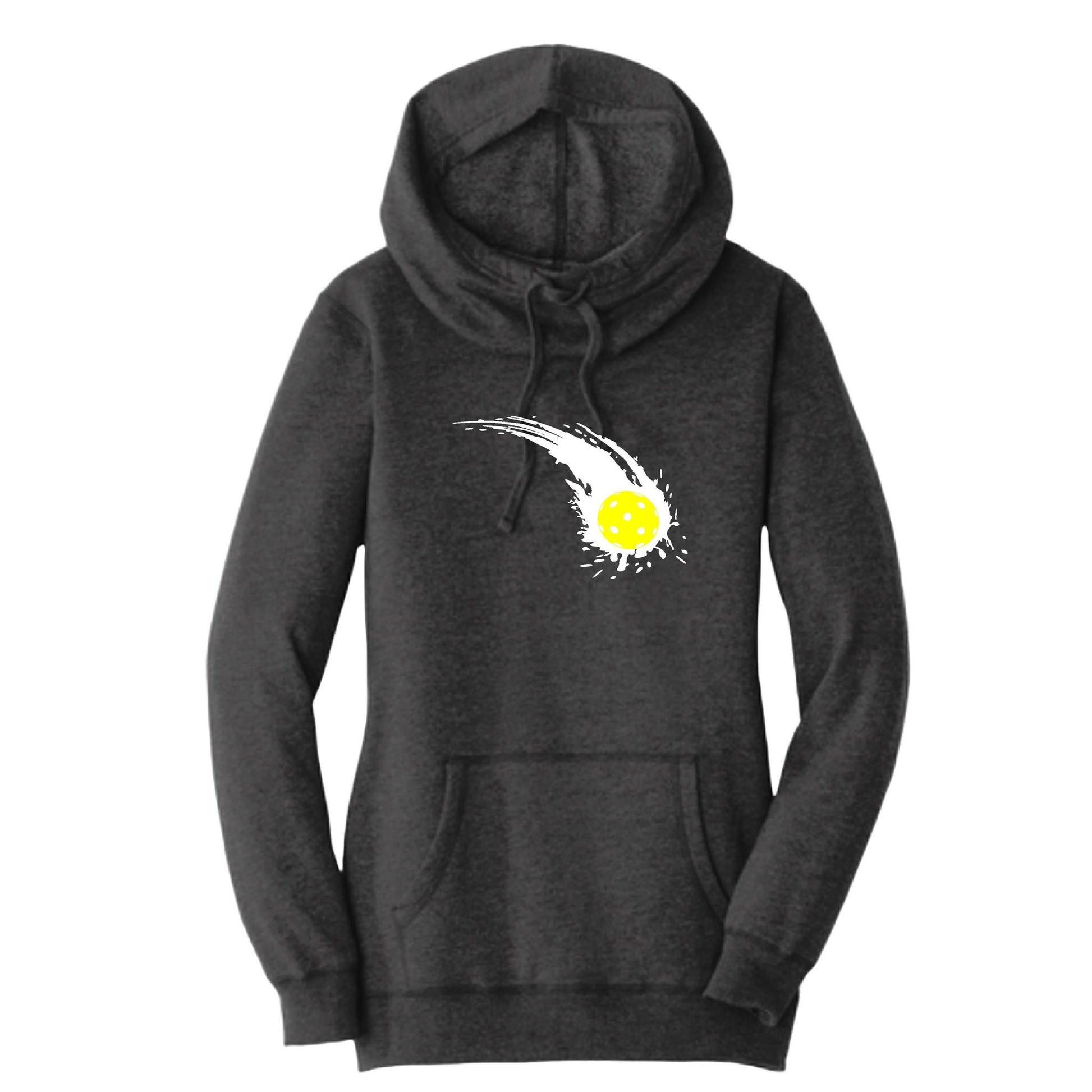 Pickleball Impact | Women’s Cowl-Neck Hoodie Pickleball Sweatshirt | 55% Cotton 45% Poly Fleece