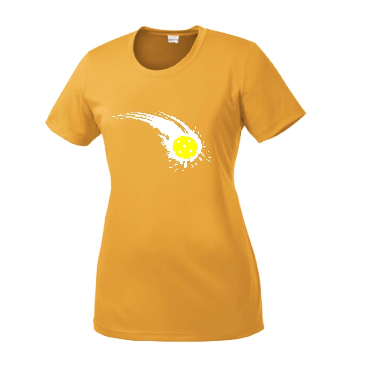 Pickleball Impact | Women’s Short Sleeve Crewneck Pickleball Performance T-Shirts | 100% Polyester