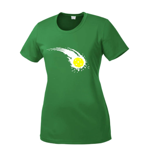 Pickleball Impact | Women’s Short Sleeve Crewneck Pickleball Performance T-Shirts | 100% Polyester