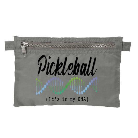 Pickleball Is In My DNA | Pickleball Cosmetic Stash Pouch Bag | Small Size Court Stash Bag