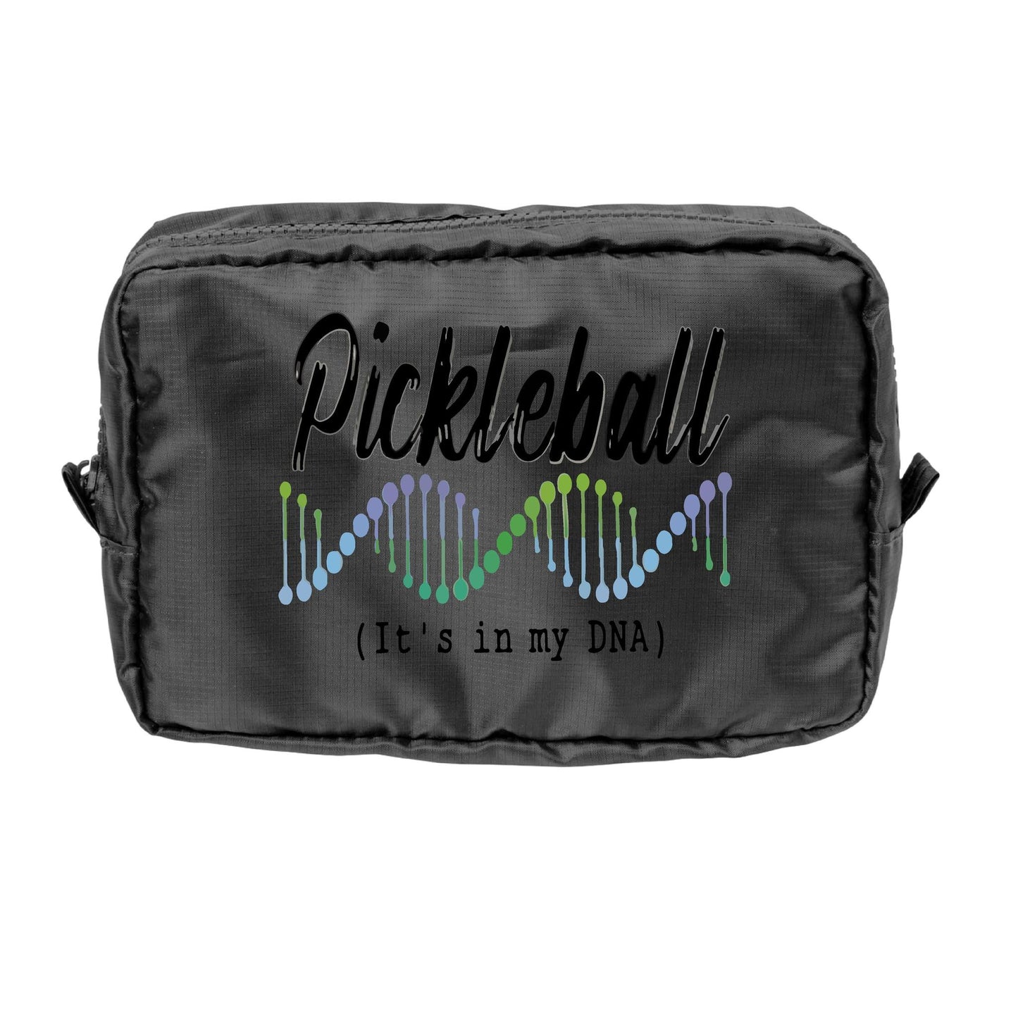 Pickleball Is In My DNA | Pickleball Dimensional Cosmetic Pouch Bag | Small Size Court Dimensional Bag