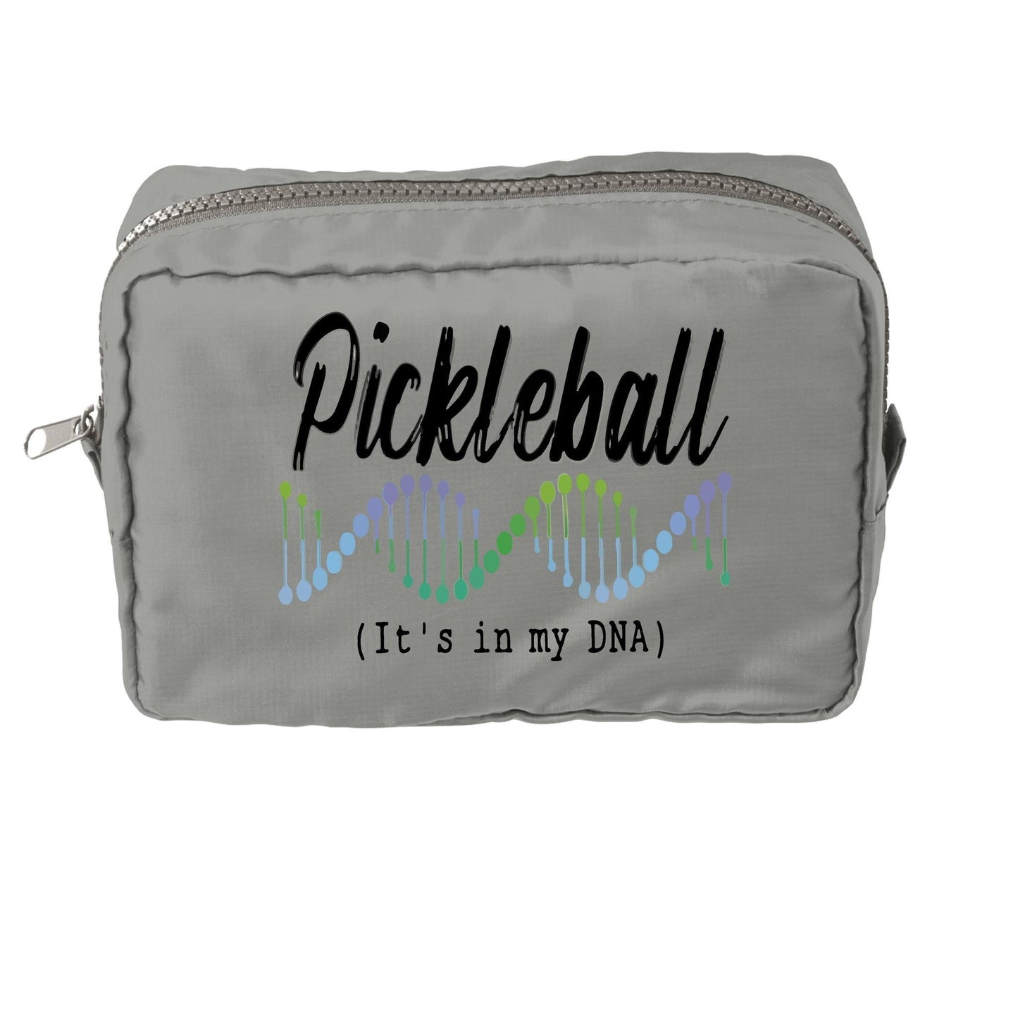 Pickleball Is In My DNA | Pickleball Dimensional Cosmetic Pouch Bag | Small Size Court Dimensional Bag