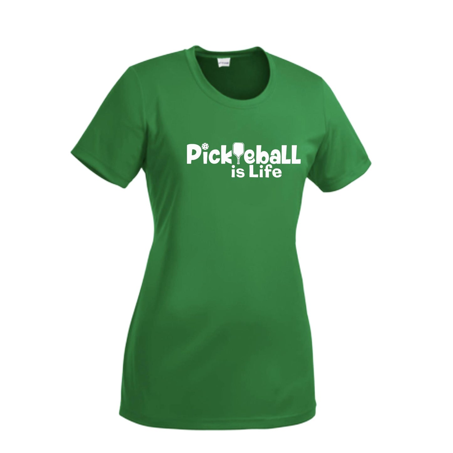 Pickleball Is LIfe | Women’s Short Sleeve Crewneck Pickleball Performance T-Shirts | 100% Polyester