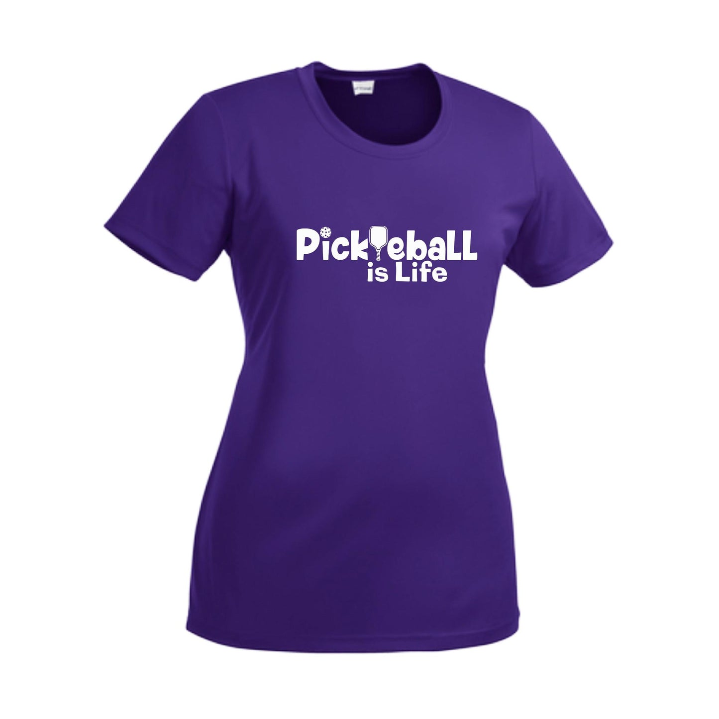 Pickleball Is LIfe | Women’s Short Sleeve Crewneck Pickleball Performance T-Shirts | 100% Polyester