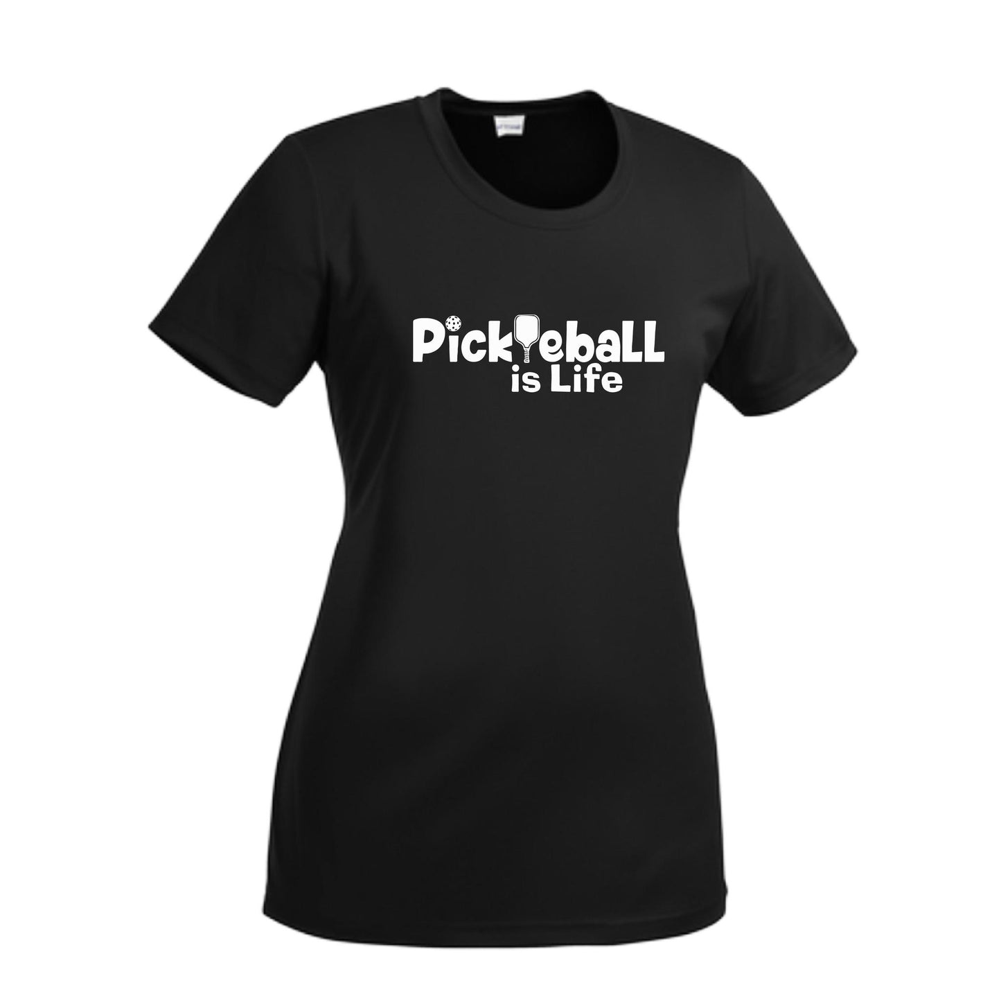 Pickleball Is LIfe | Women’s Short Sleeve Crewneck Pickleball Performance T-Shirts | 100% Polyester