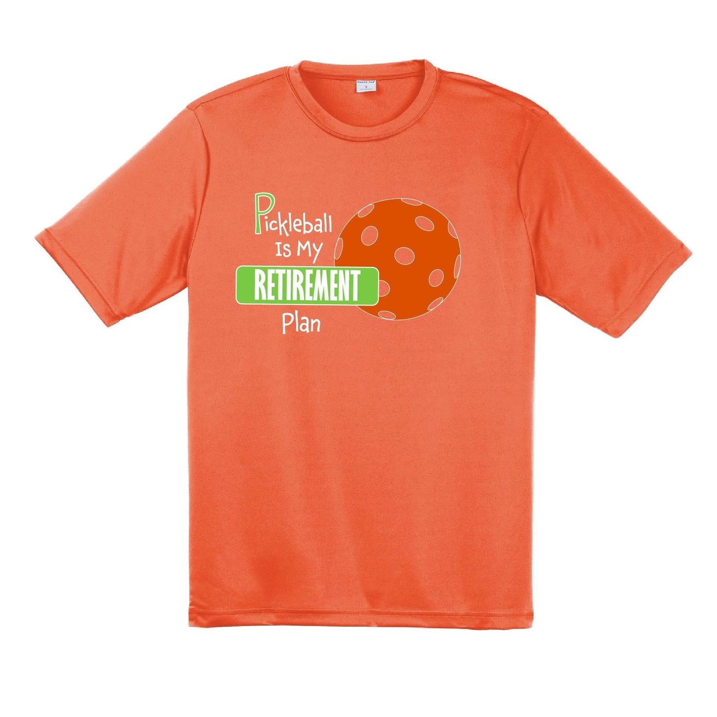 Pickleball Is My Retirement Plan | Men's Short Sleeve Pickleball Performance T-Shirts | 100% Polyester