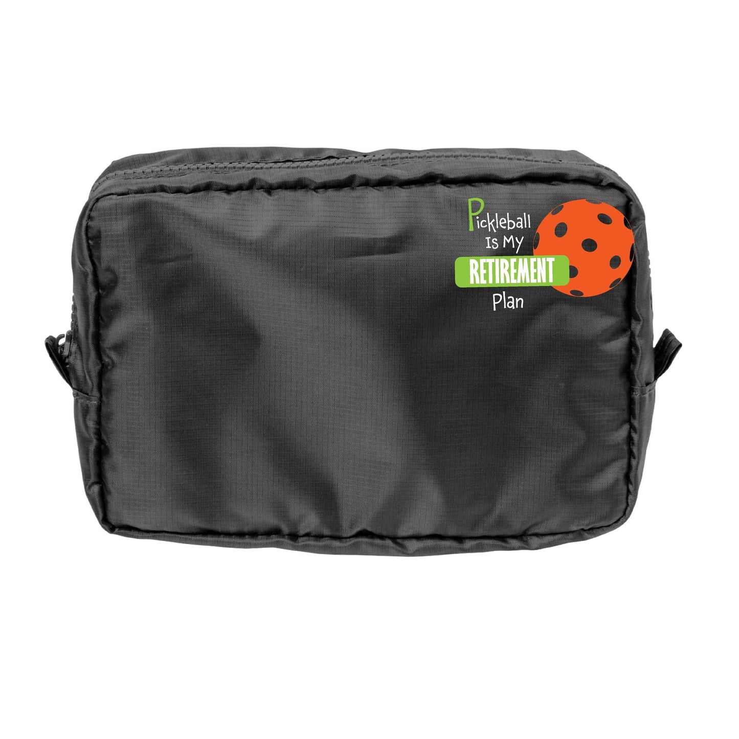 Pickleball Is My Retirement Plan | Pickleball Dimensional Cosmetic Pouch Bag | Small Size Court Dimensional Bag