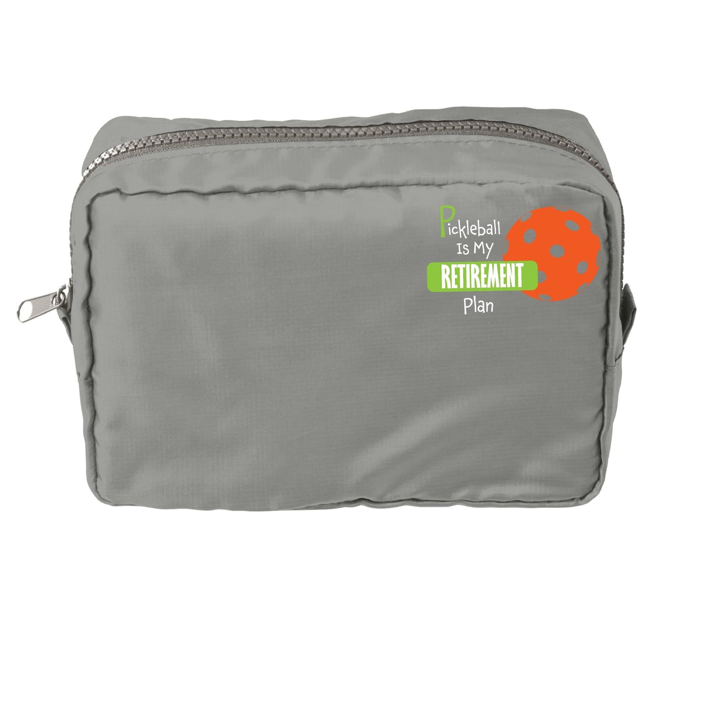 Pickleball Is My Retirement Plan | Pickleball Dimensional Cosmetic Pouch Bag | Small Size Court Dimensional Bag
