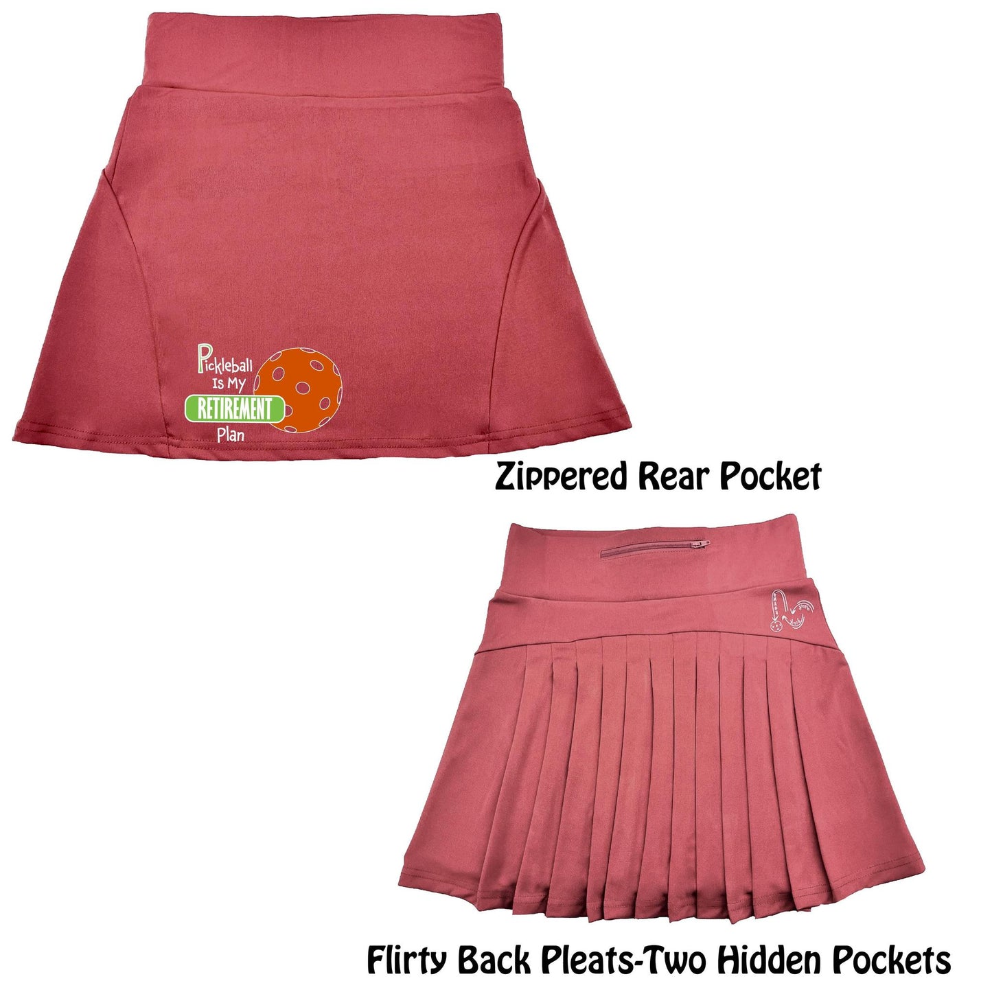 Pickleball Is My Retirement Plan | Women's Flirty Pickleball Skort