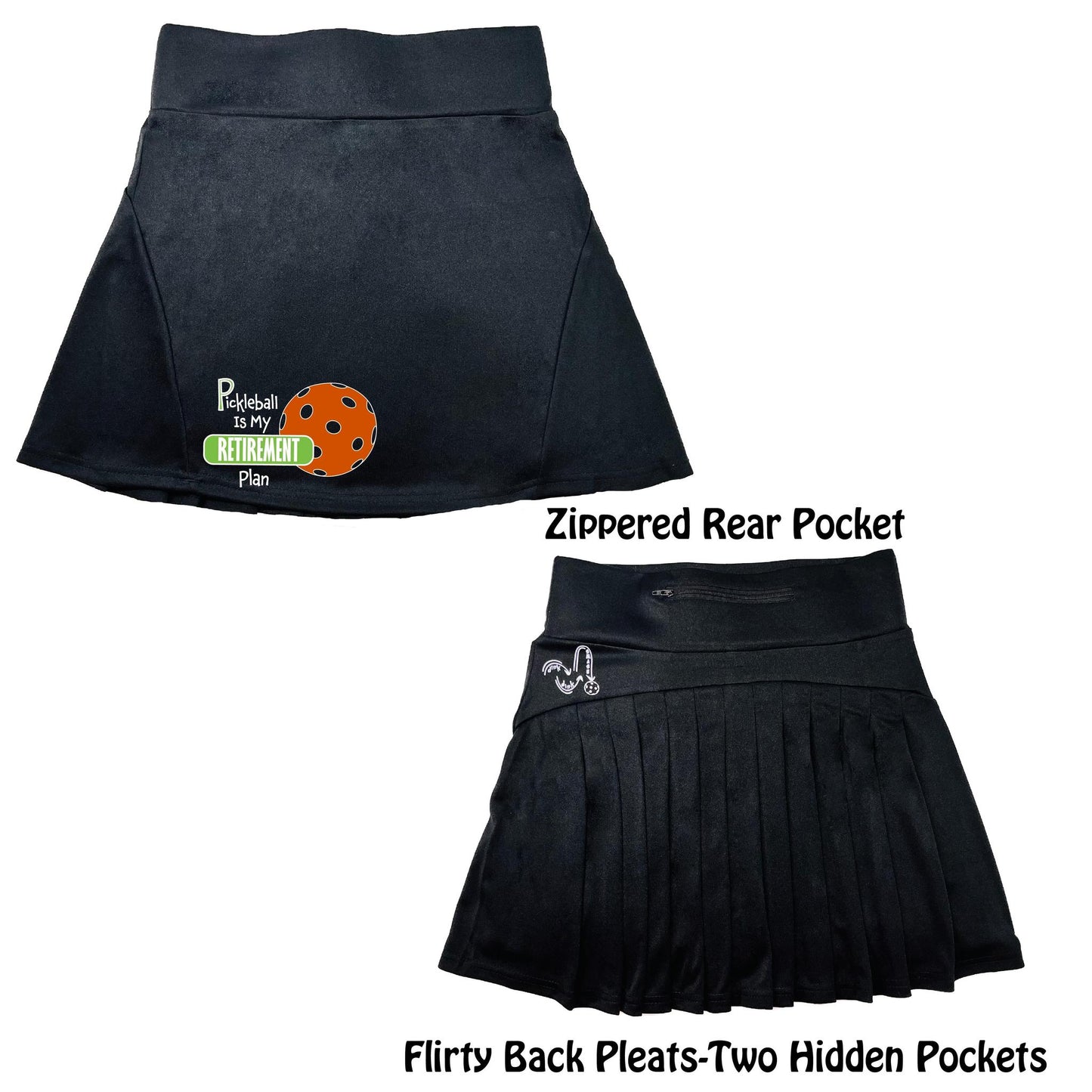 Pickleball Is My Retirement Plan | Women's Flirty Pickleball Skort