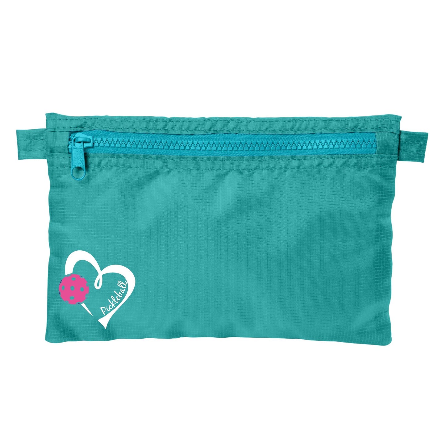 Pickleball Love (Pink And Purple) | Pickleball Cosmetic Stash Pouch Bag | Small Size Court Stash Bag