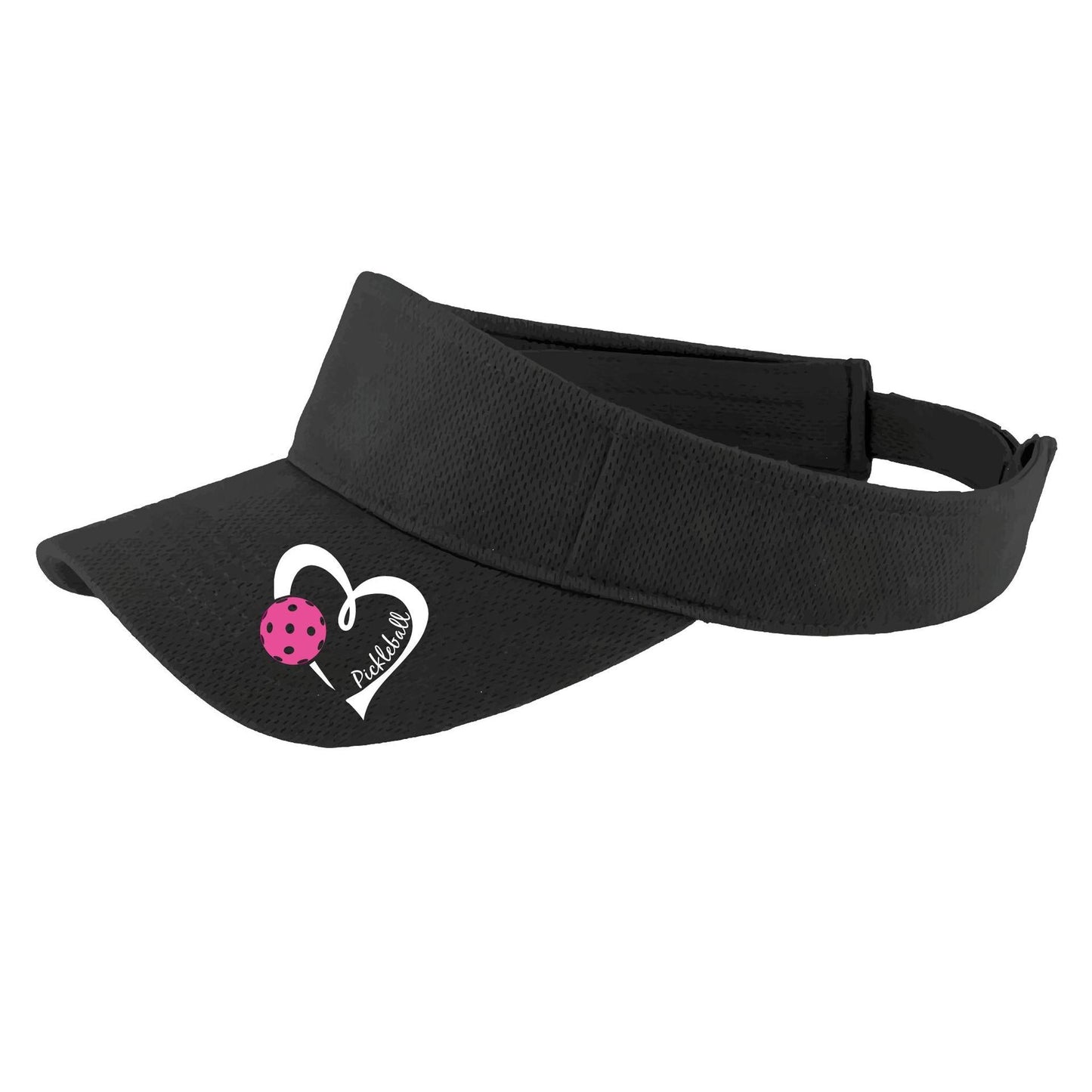 Pickleball Love (Pink) Customizable | Pickleball Visors | Moisture Wicking 100% Polyester