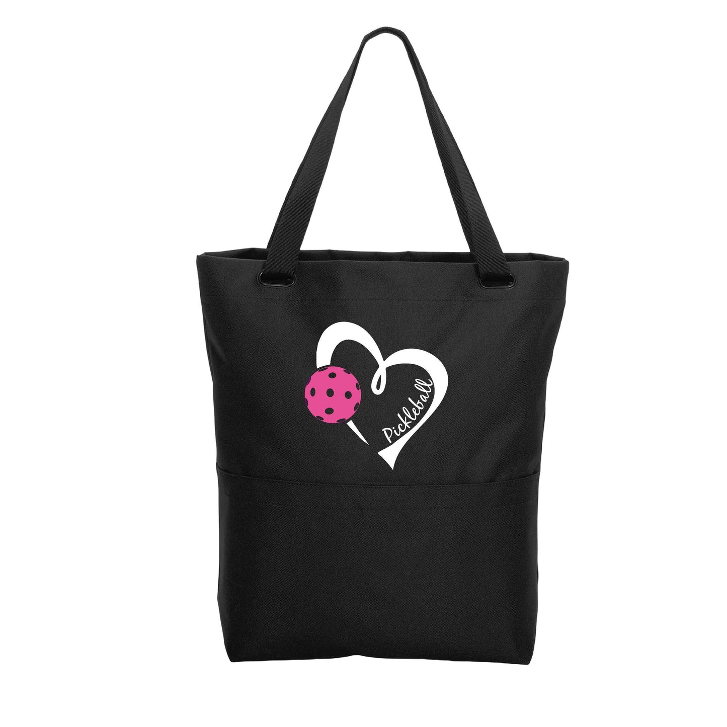 Pickleball Love (Pink Or Purple) | Pickleball Sports Convertible Tote Bag | Medium Size Court Tote Bag