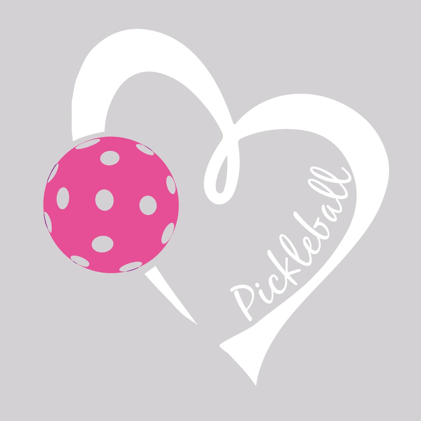 Pickleball Love (Pink & Purple) | Pickleball Car Decal And Pickleball Sticker