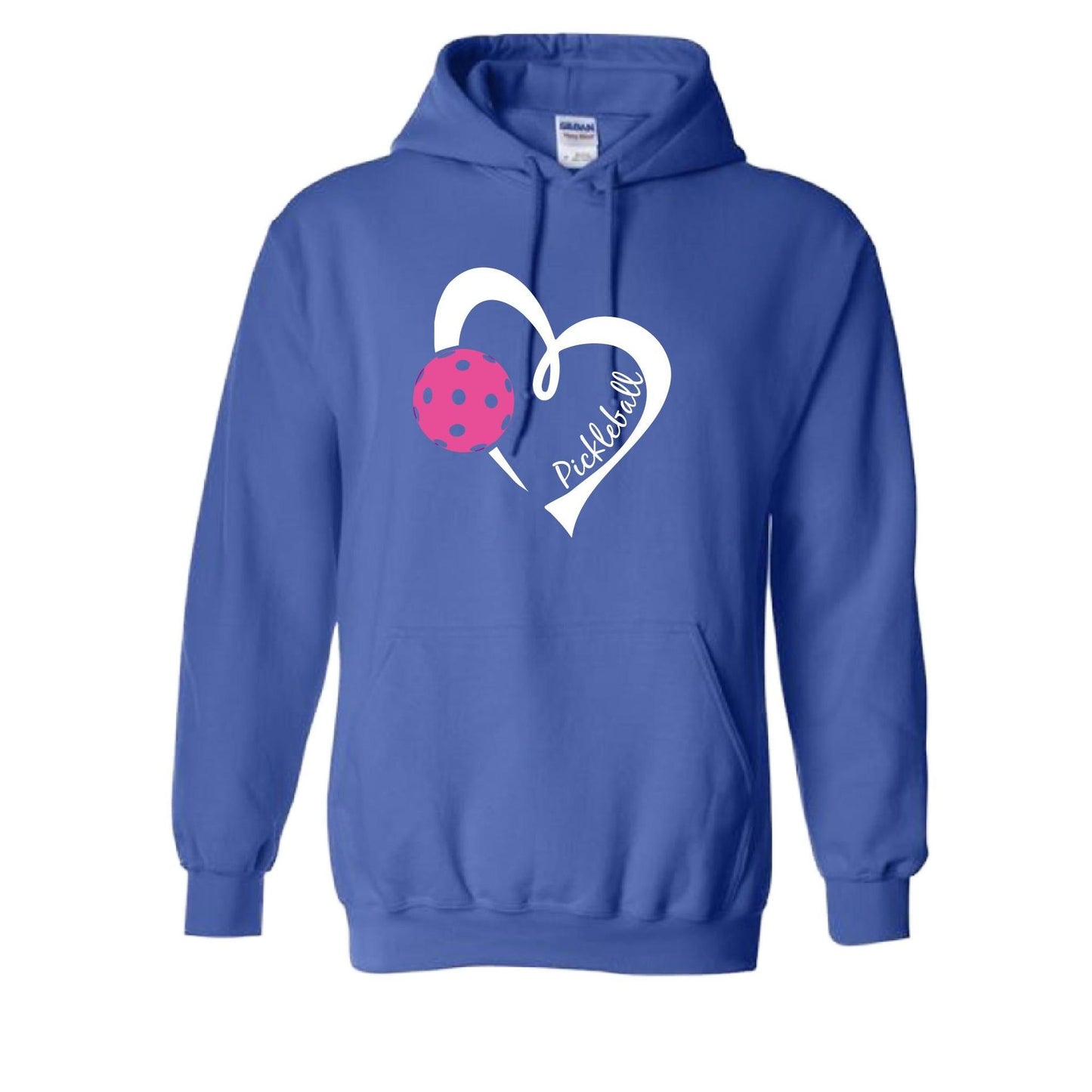 Pickleball Love (Pink) | Unisex Hoodie Pickleball Sweatshirt | 50% Cotton 50% Polyester