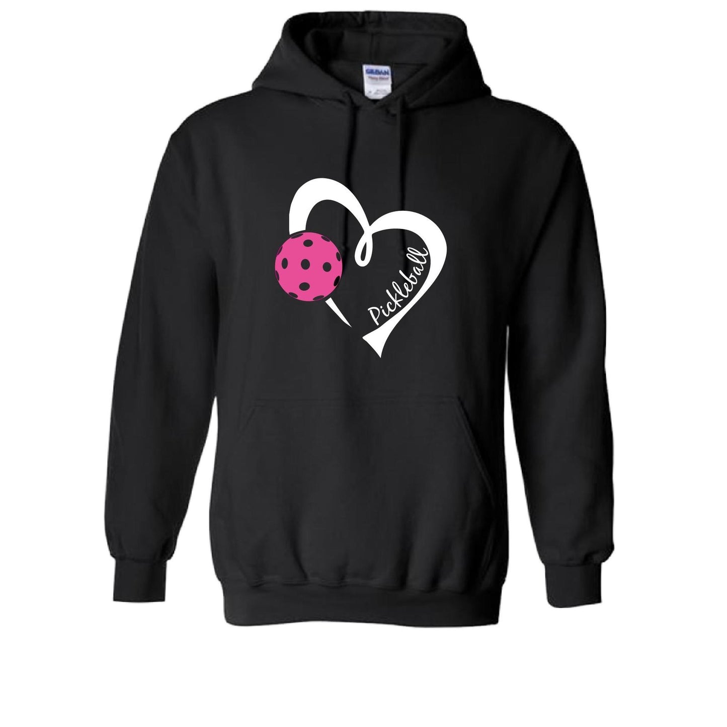 Pickleball Love (Pink) | Unisex Hoodie Pickleball Sweatshirt | 50% Cotton 50% Polyester