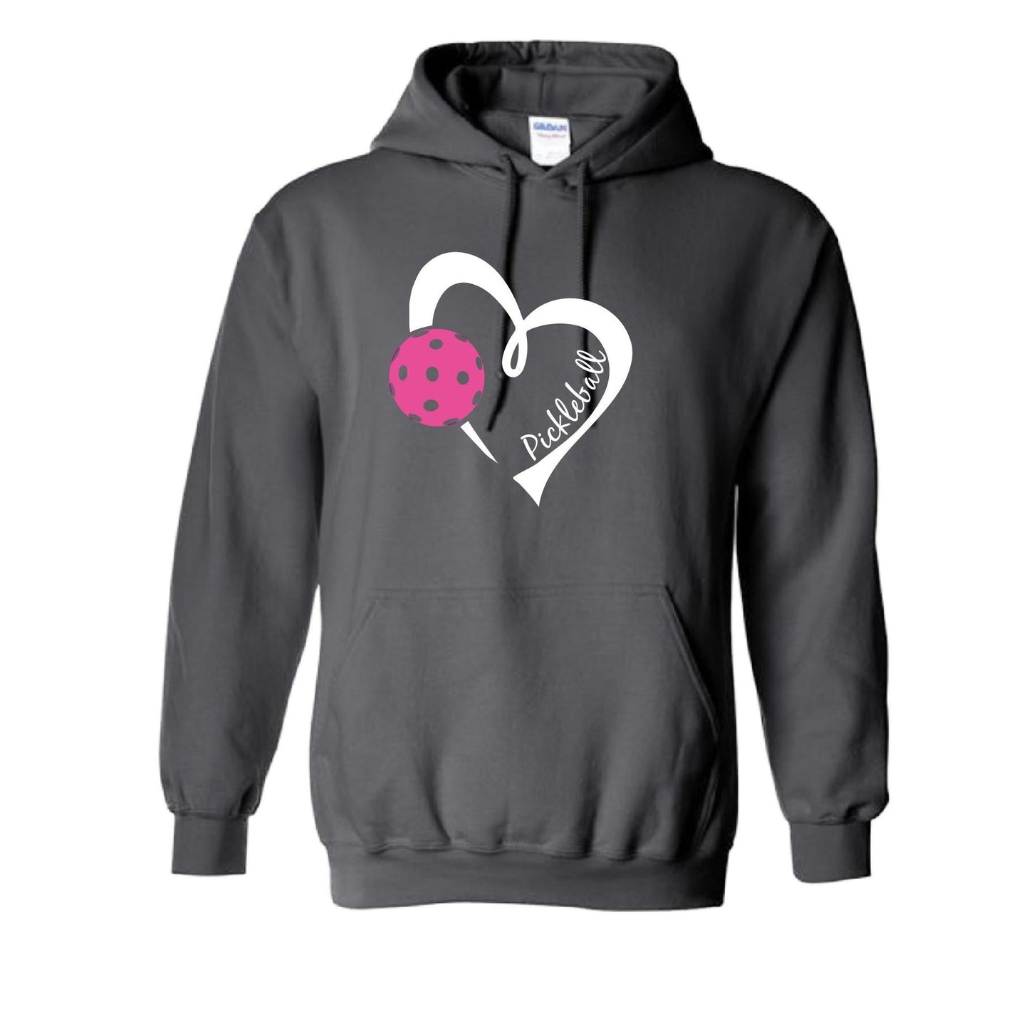 Pickleball Love (Pink) | Unisex Hoodie Pickleball Sweatshirt | 50% Cotton 50% Polyester