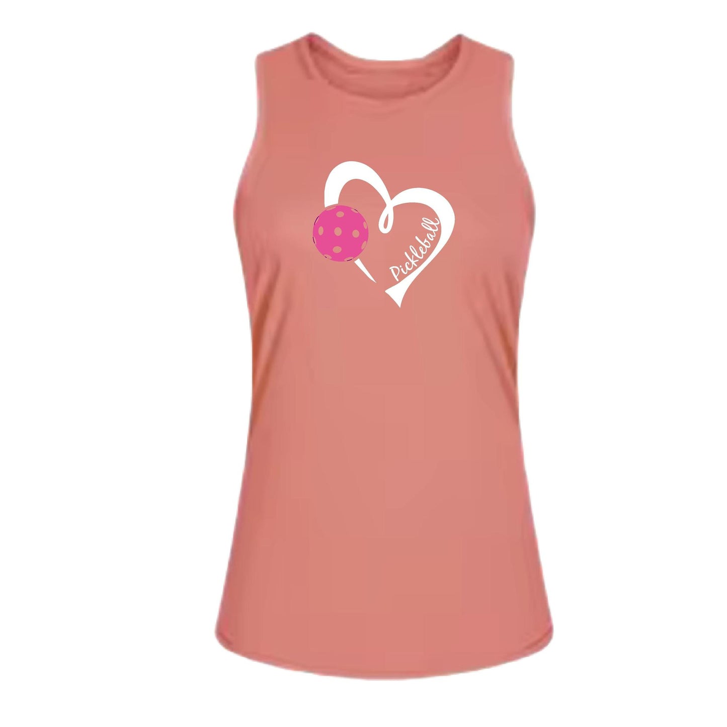 Pickleball Love (Pink)| Women's Split Back or Tied Back Pickleball Performance Tank | 80/20 Nylon Spandex Mix