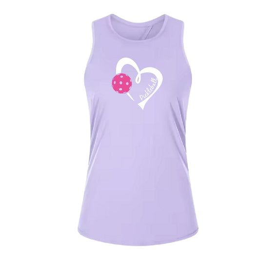 Pickleball Love (Pink)| Women's Split Back or Tied Back Pickleball Performance Tank | 80/20 Nylon Spandex Mix