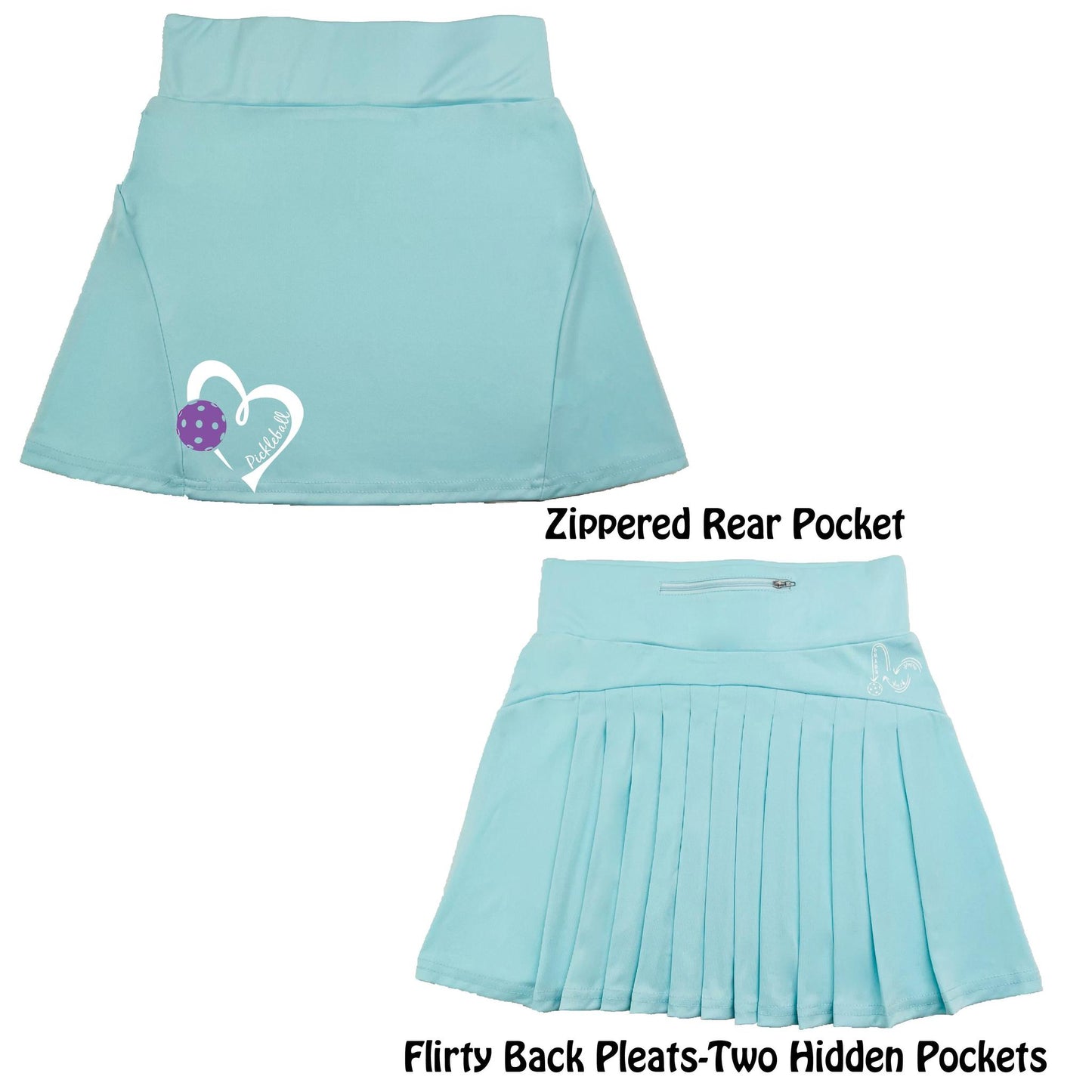 Pickleball Love (Purple) | Clearance Women's Flirty Pickleball Skort