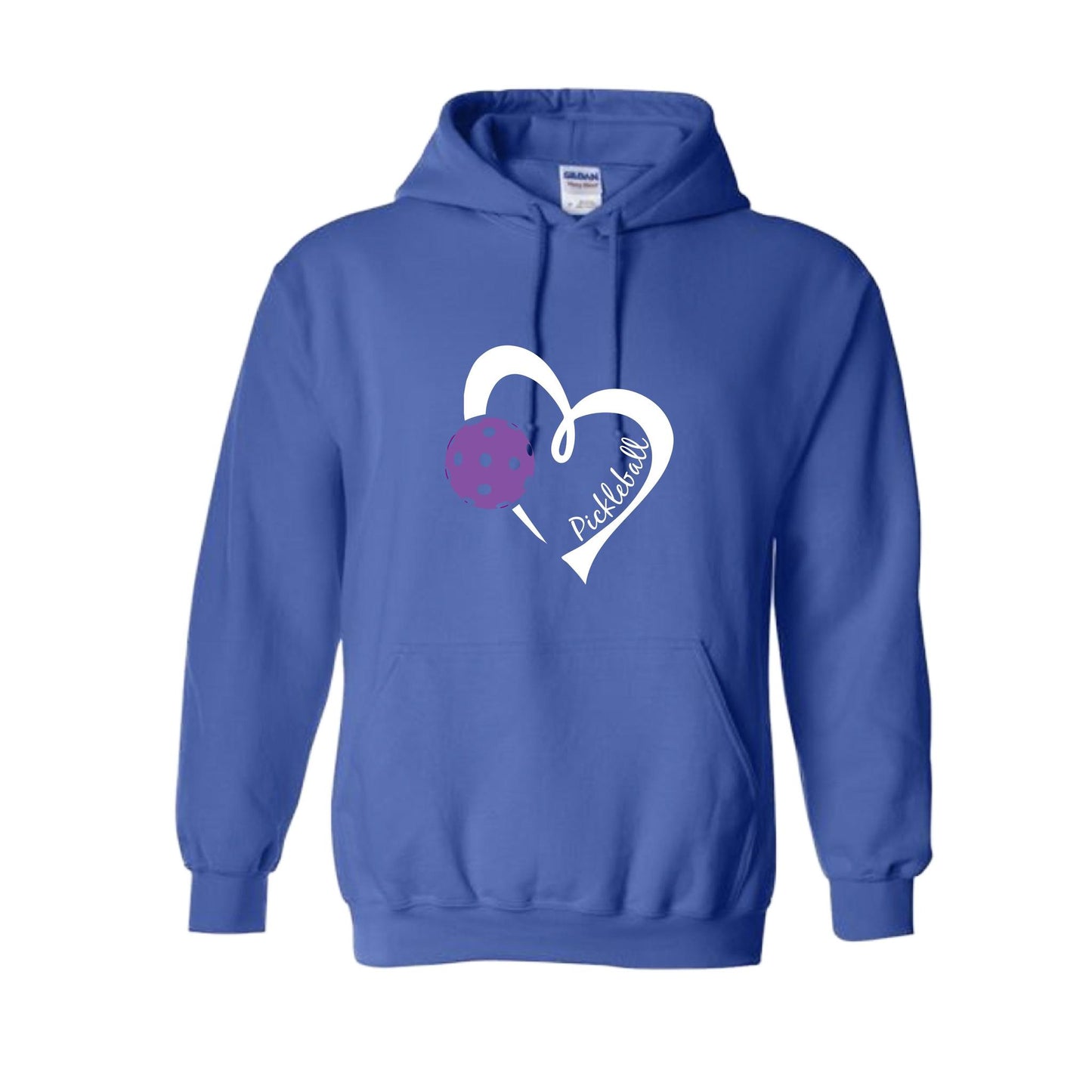 Pickleball Love (Purple) | Unisex Hoodie Pickleball Sweatshirt | 50% Cotton 50% Polyester