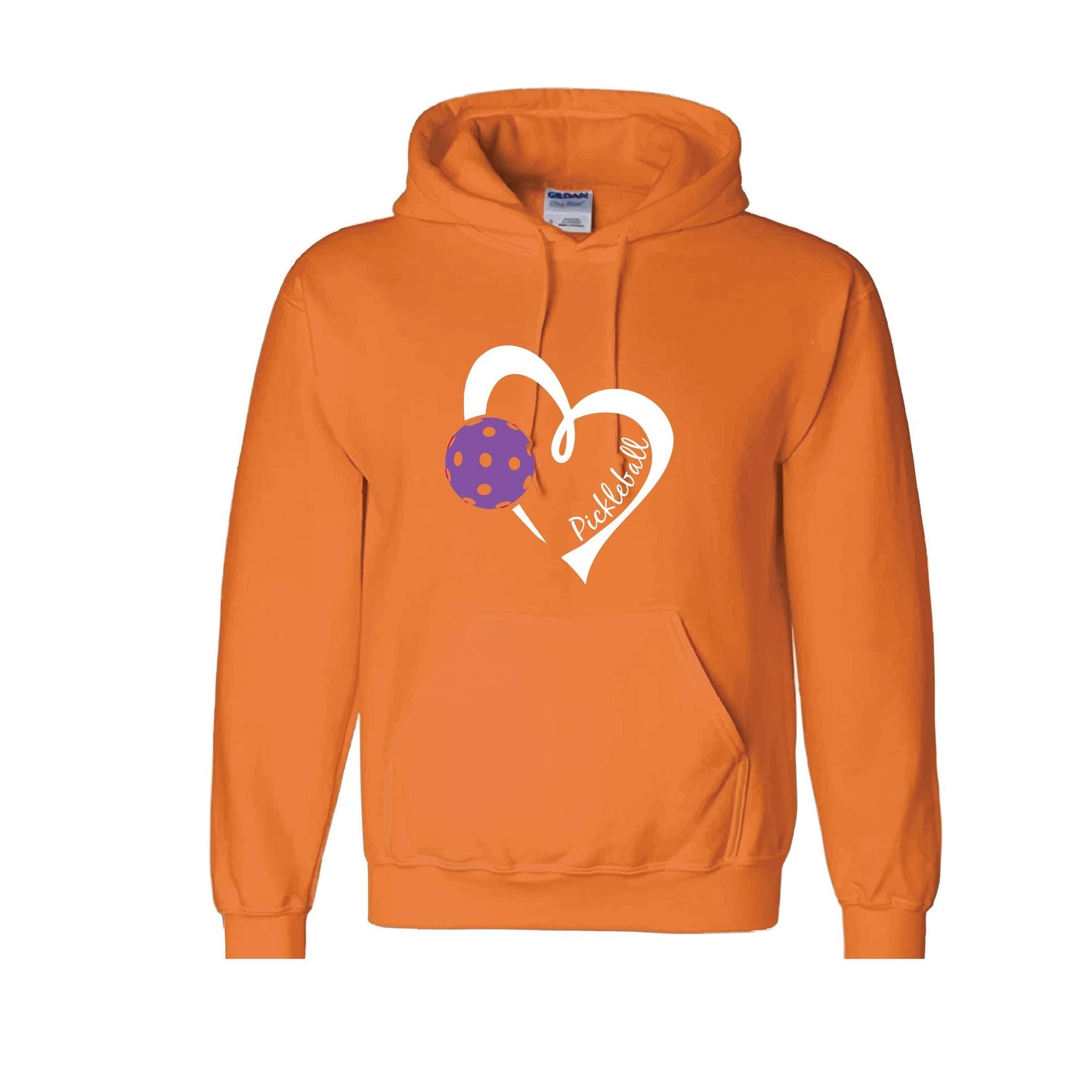 Pickleball Love (Purple) | Unisex Hoodie Pickleball Sweatshirt | 50% Cotton 50% Polyester