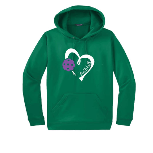 Pickleball Love (Purple) | Unisex Hoodie Pickleball Sweatshirt | 50% Cotton 50% Polyester