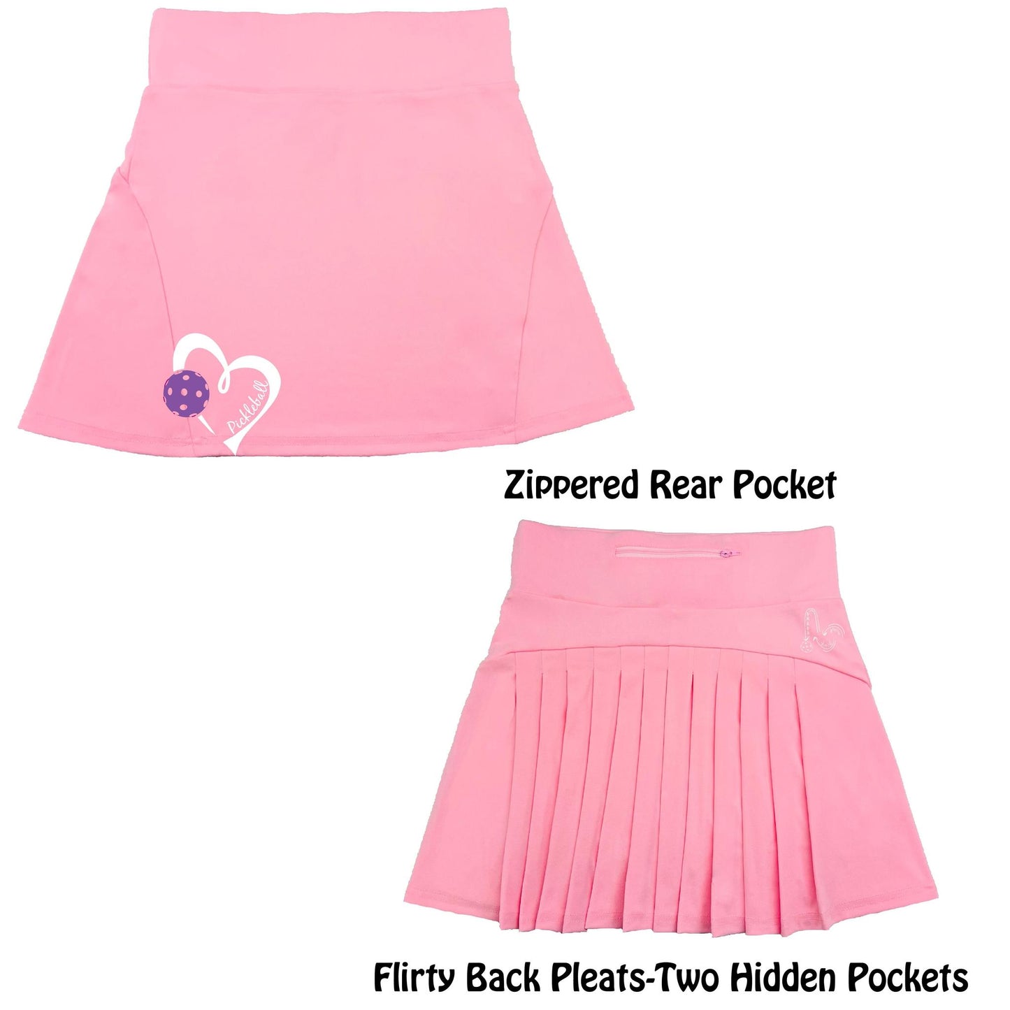 Pickleball Love (Purple) | Women's Flirty Pickleball Skort