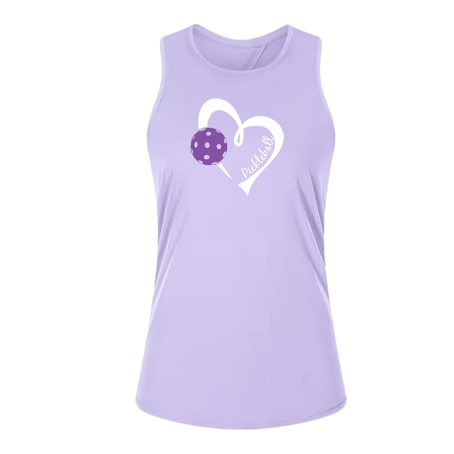 Pickleball Love (Purple) | Women's Split Back or Tied Back Pickleball Performance Tank | 80/20 Nylon Spandex Mix