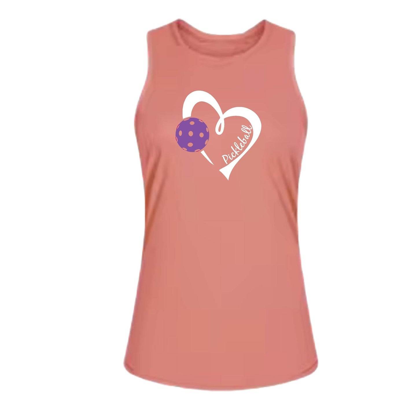 Pickleball Love (Purple) | Women's Split Back or Tied Back Pickleball Performance Tank | 80/20 Nylon Spandex Mix