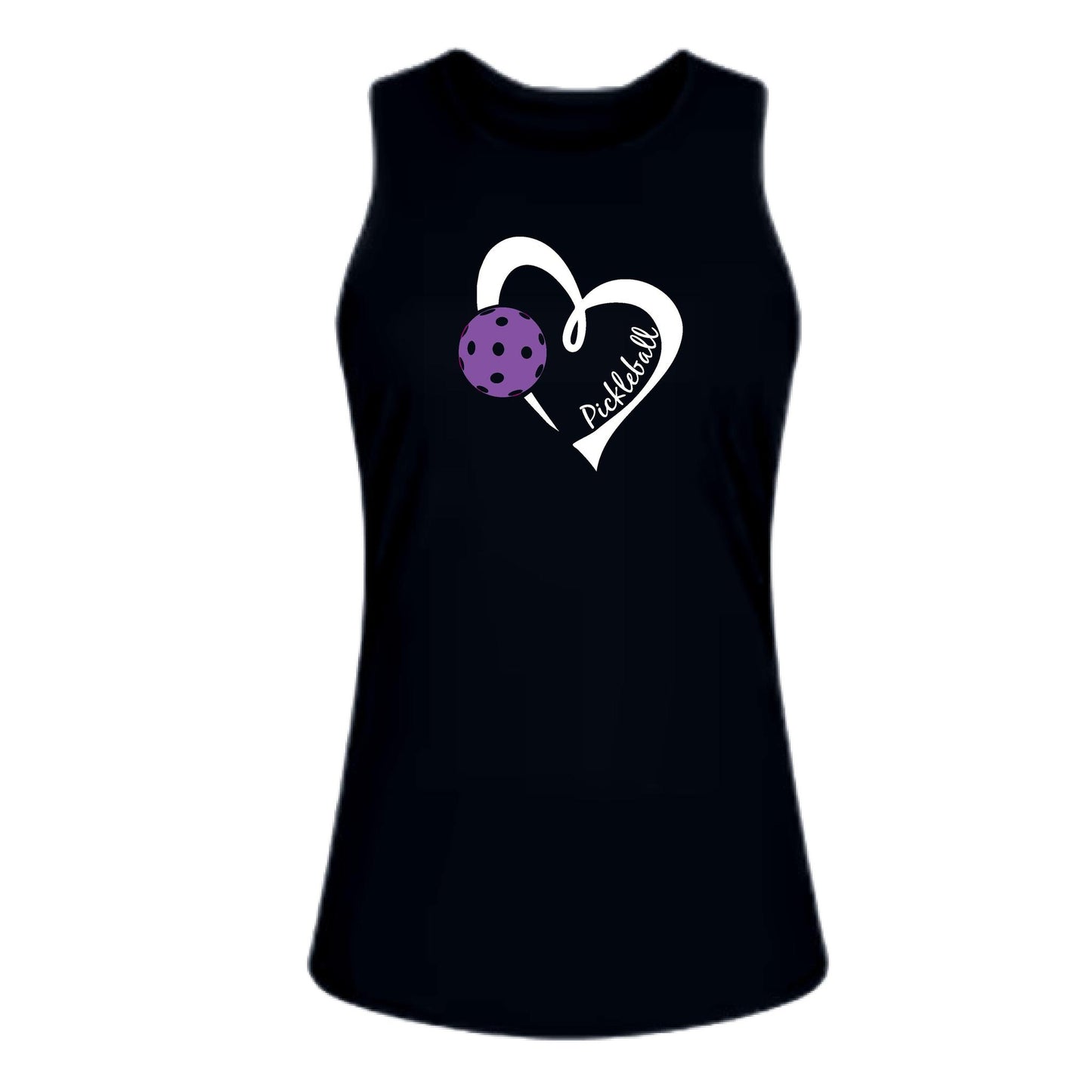 Pickleball Love (Purple) | Women's Split Back or Tied Back Pickleball Performance Tank | 80/20 Nylon Spandex Mix