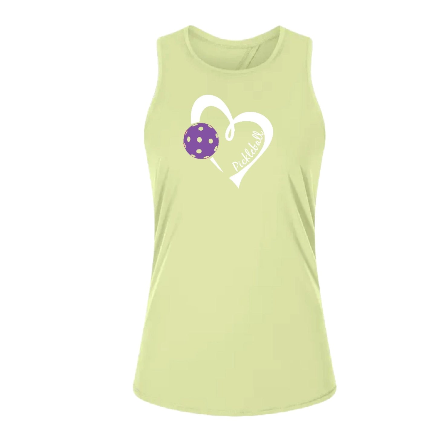 Pickleball Love (Purple) | Women's Split Back or Tied Back Pickleball Performance Tank | 80/20 Nylon Spandex Mix