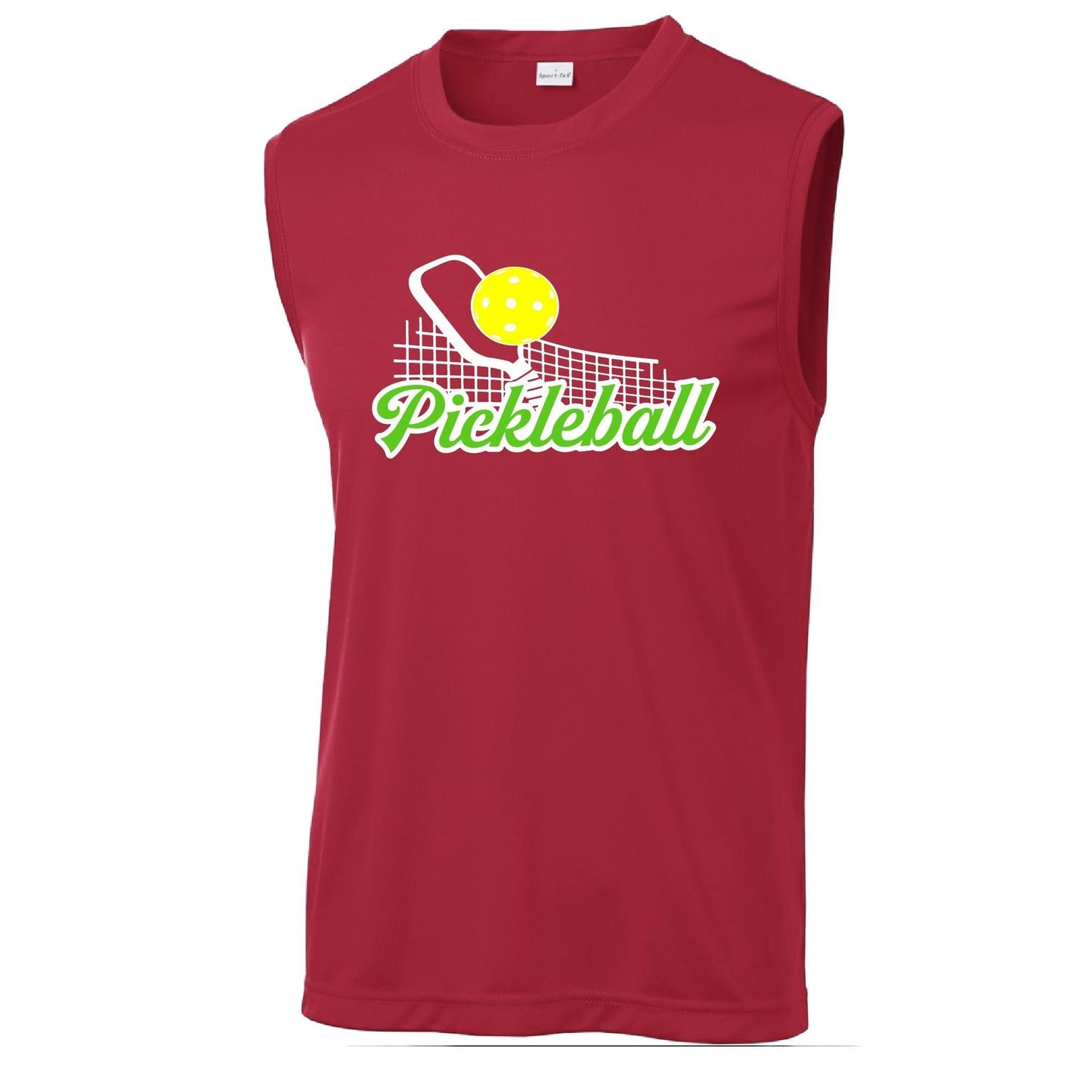 Pickleball Net | Men's Sleeveless Pickleball Performance T-Shirts | 100% Polyester