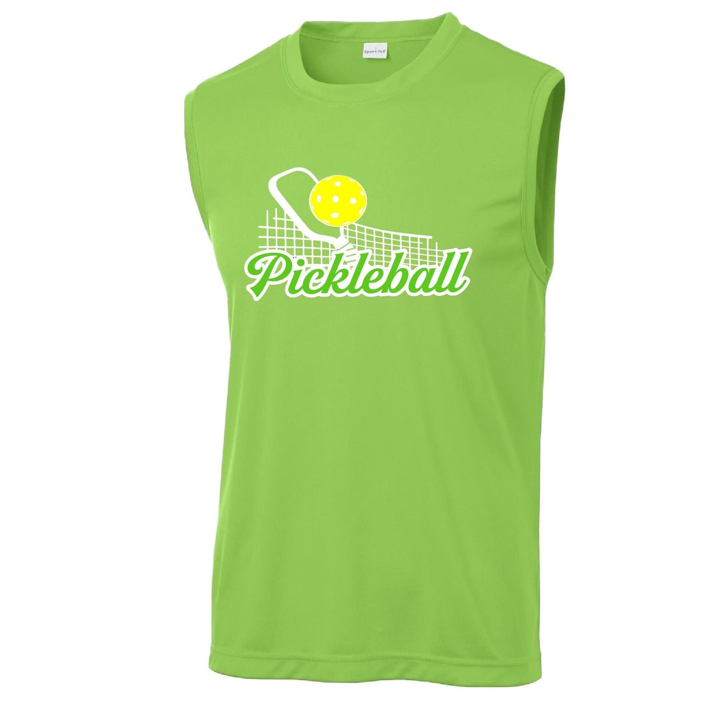 Pickleball Net | Men's Sleeveless Pickleball Performance T-Shirts | 100% Polyester