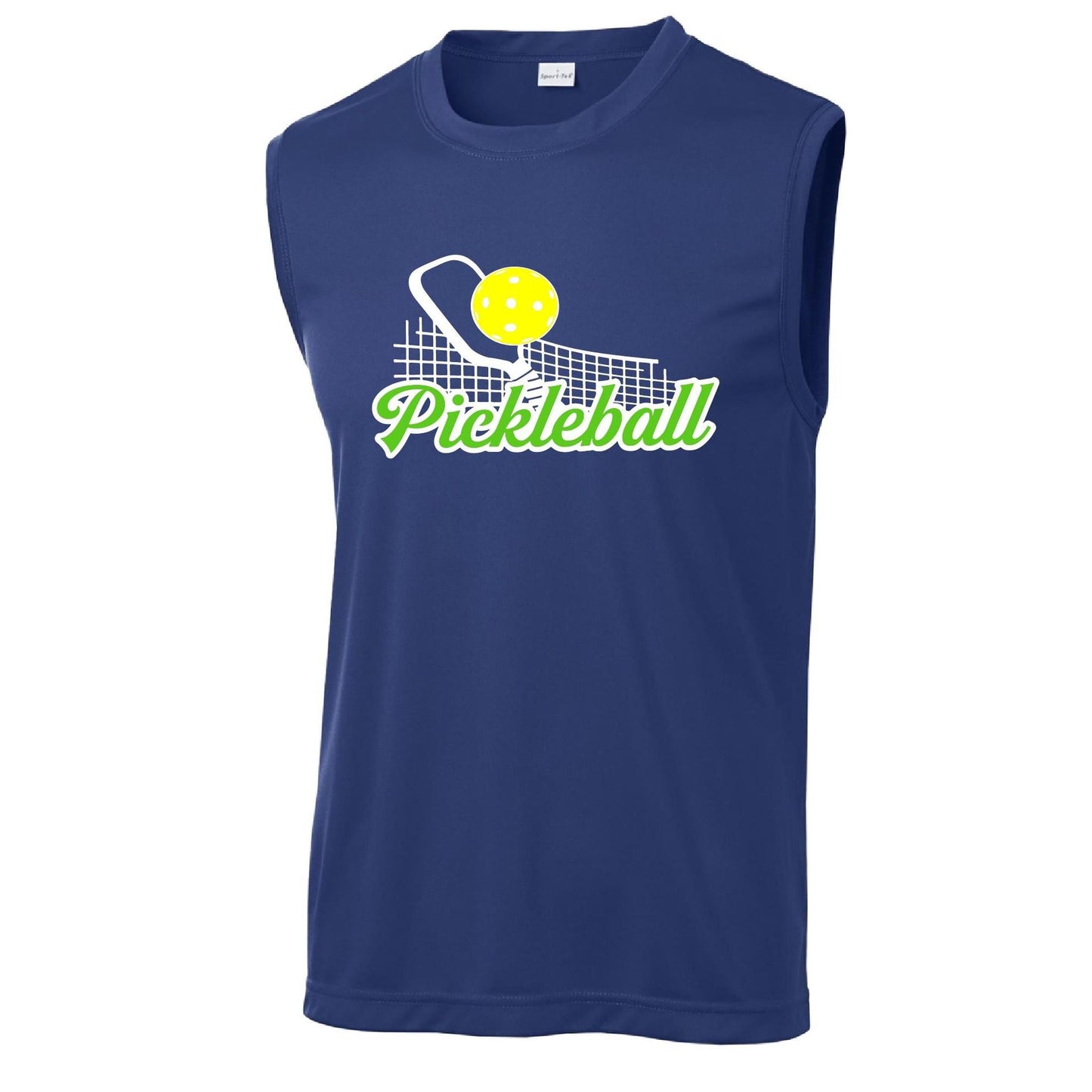 Pickleball Net | Men's Sleeveless Pickleball Performance T-Shirts | 100% Polyester