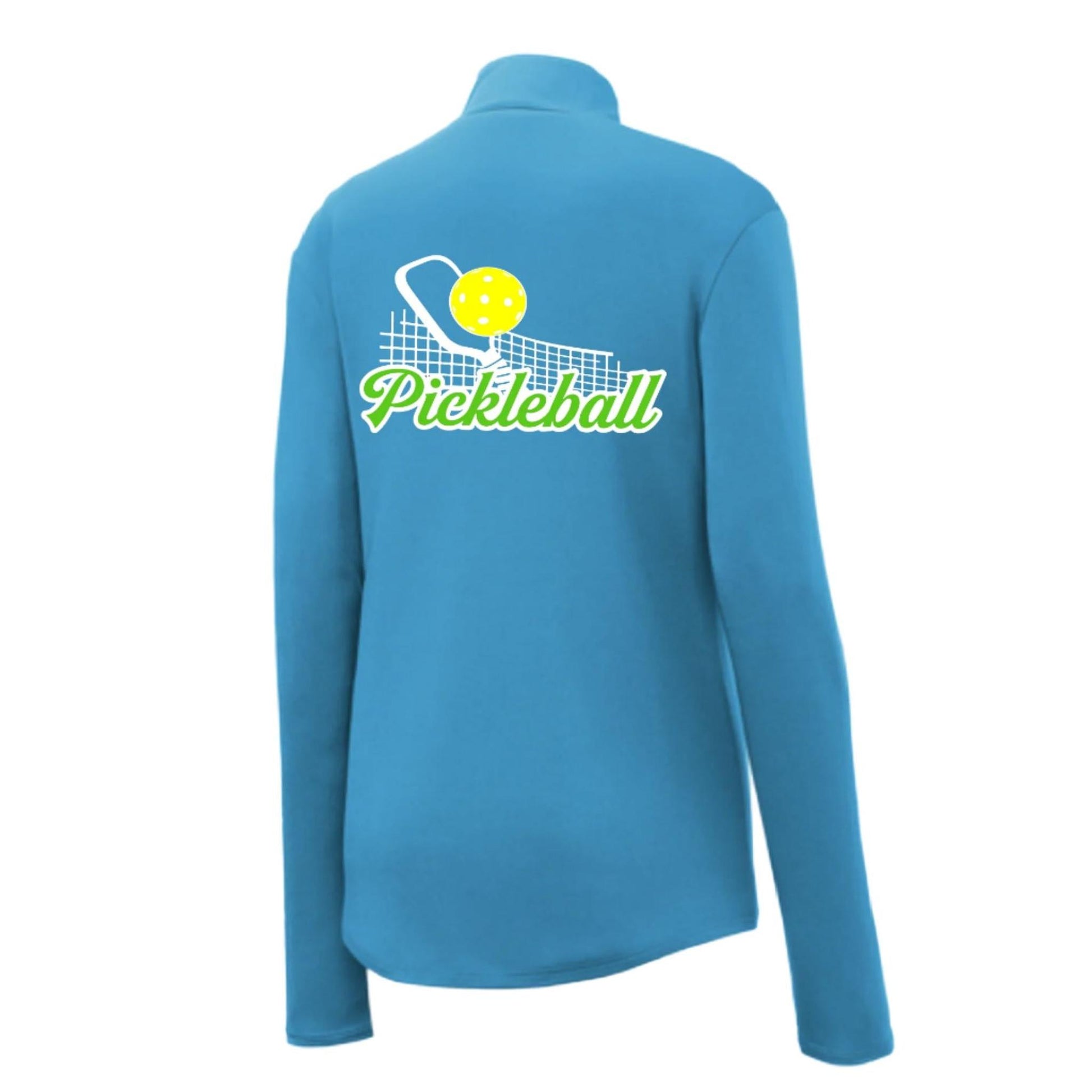 Pickleball Net | Women's 1/4 Zip Pullover Athletic Performance Shirt | 100% Polyester