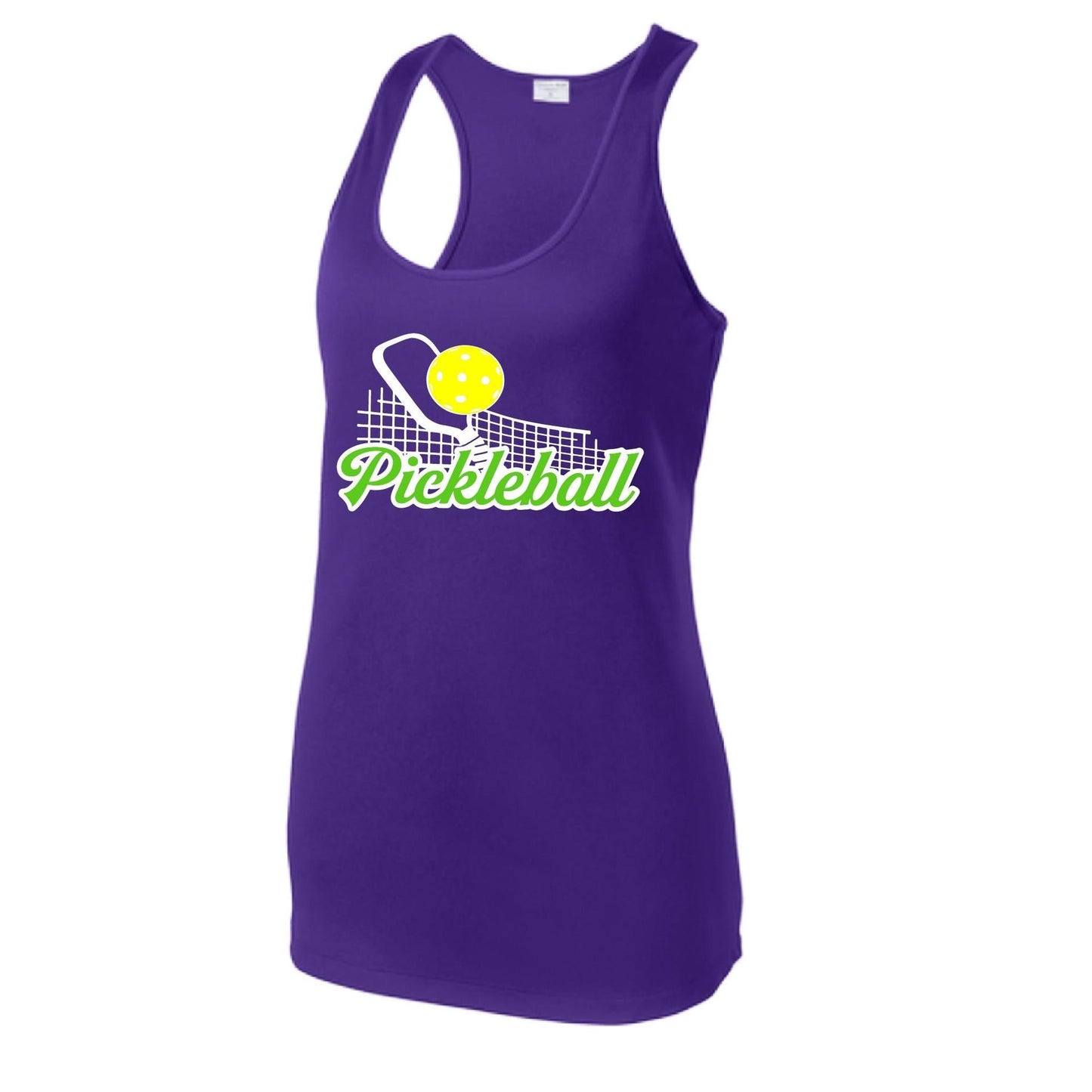 Pickleball Net | Women's Racerback Pickleball Tank | 100% Polyester