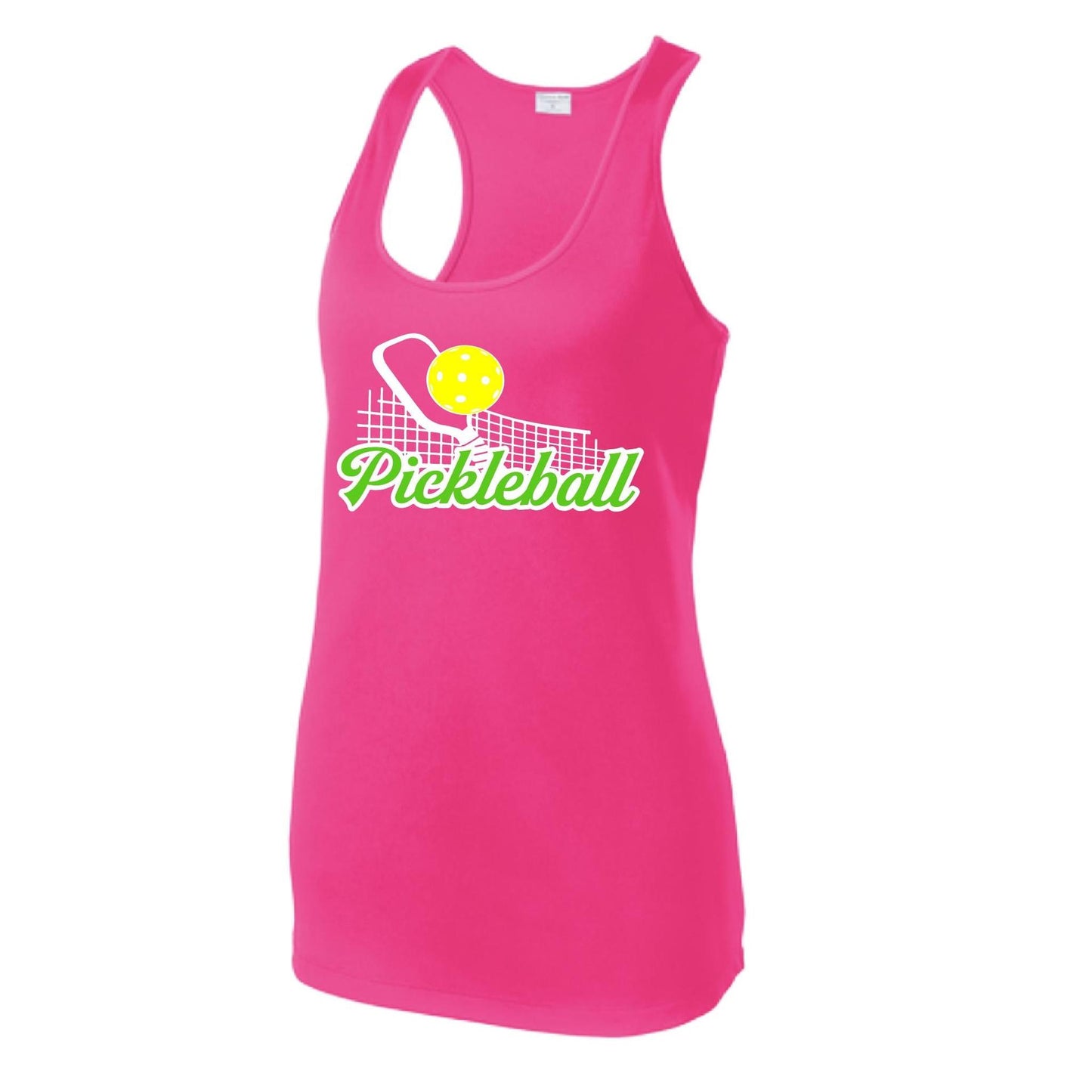 Pickleball Net | Women's Racerback Pickleball Tank | 100% Polyester