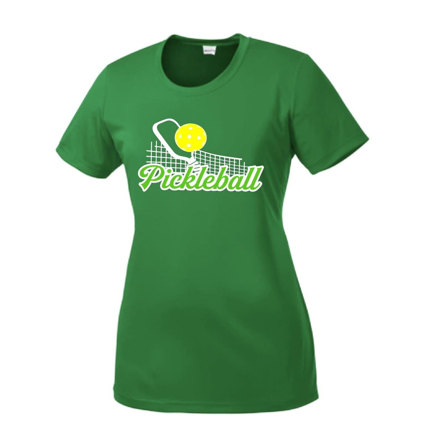 Pickleball Net | Women’s Short Sleeve Crewneck Pickleball Performance T-Shirts | 100% Polyester