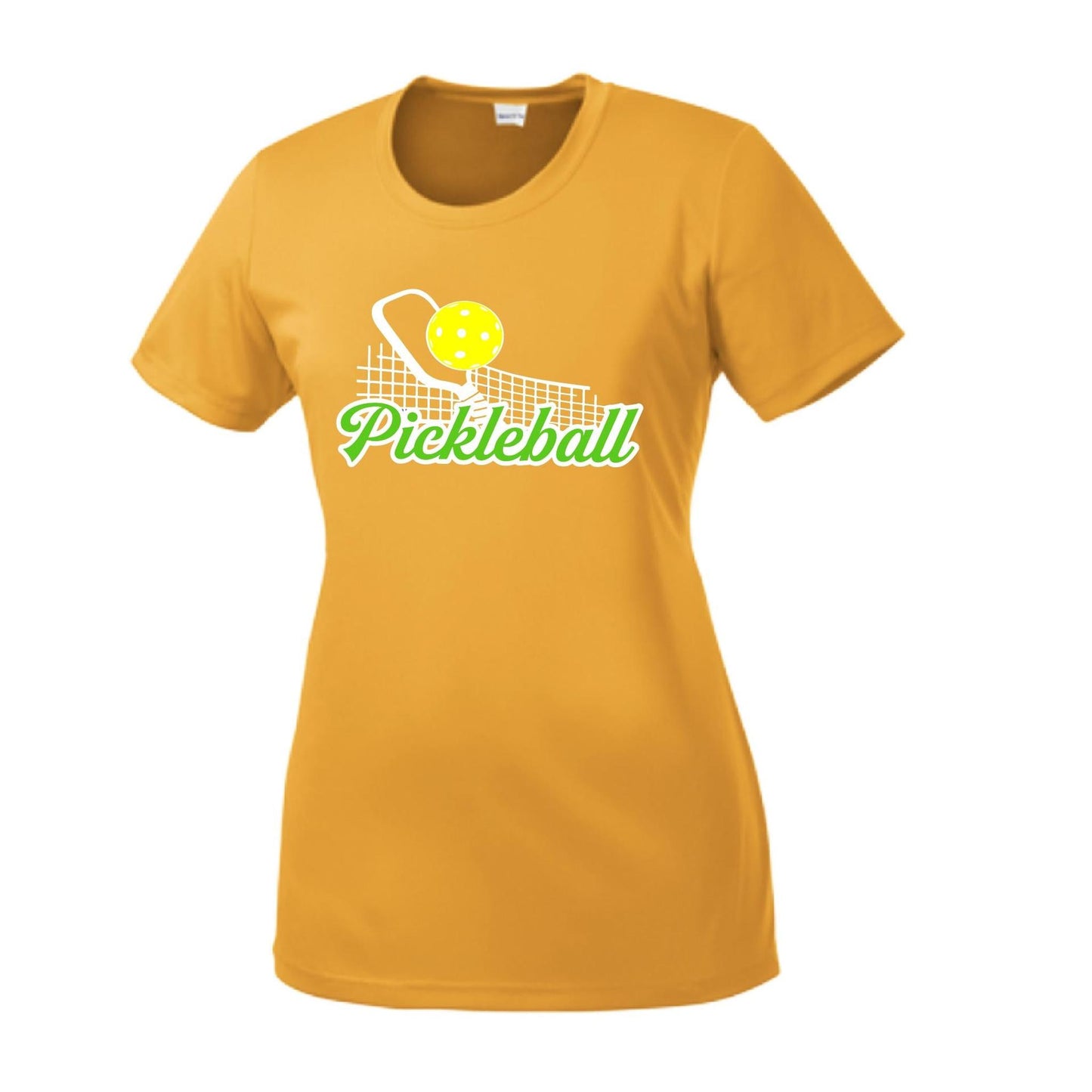 Pickleball Net | Women’s Short Sleeve Crewneck Pickleball Performance T-Shirts | 100% Polyester